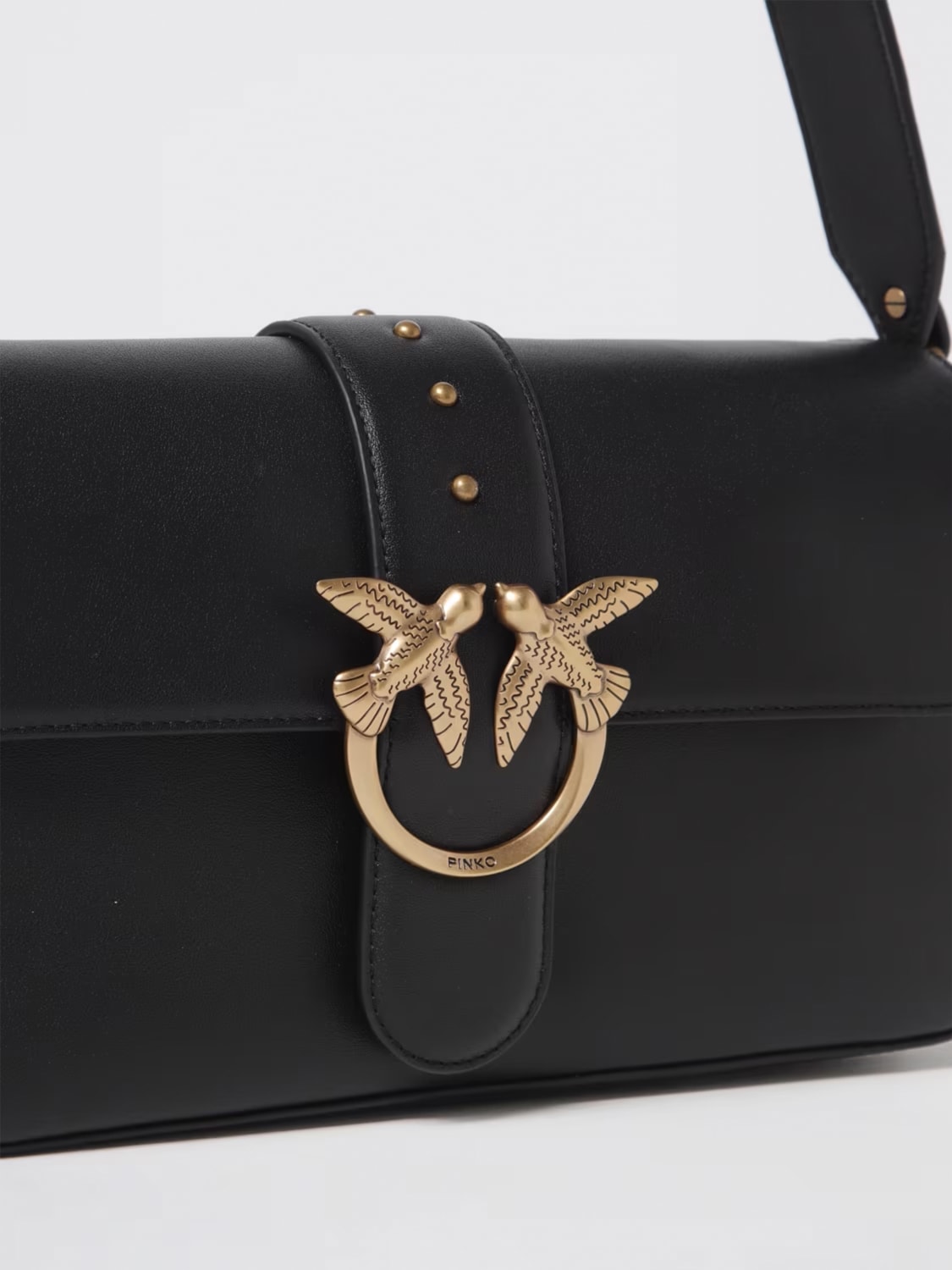 PINKO BORSA A SPALLA: Borsa Love Bag Slouchy Pinko in pelle , Nero - Img 3