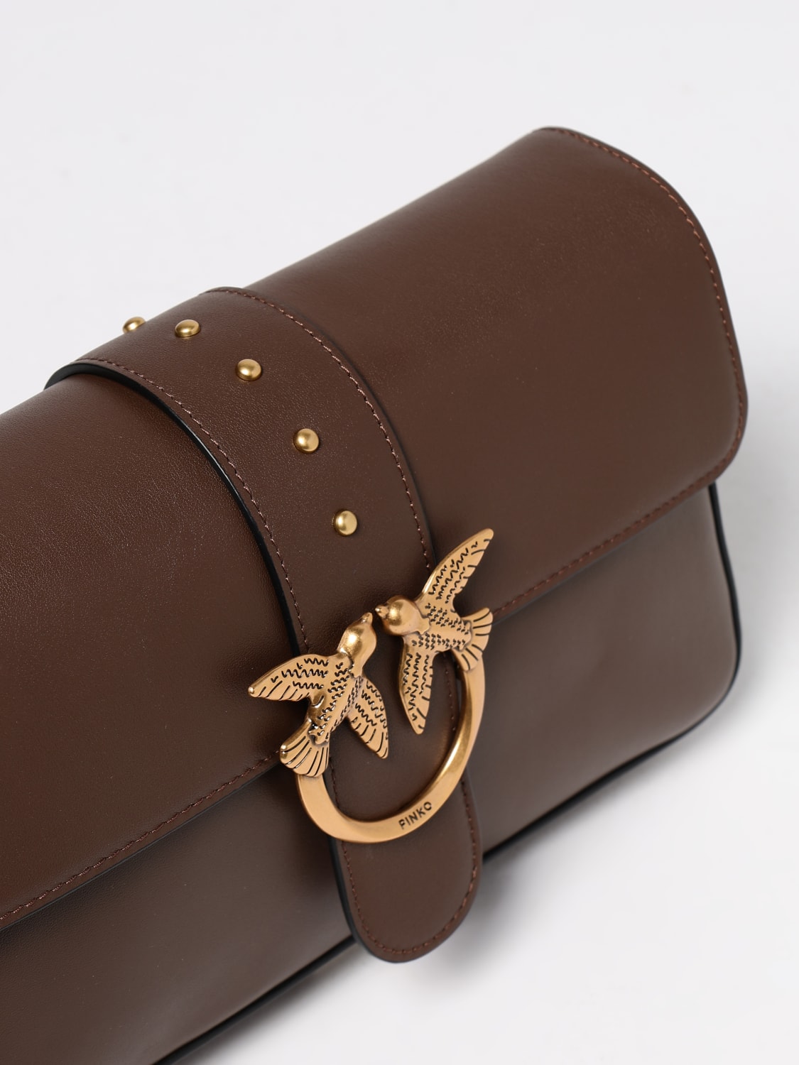 PINKO SHOULDER BAG: Crossbody bags woman Pinko, Brown - Img 4