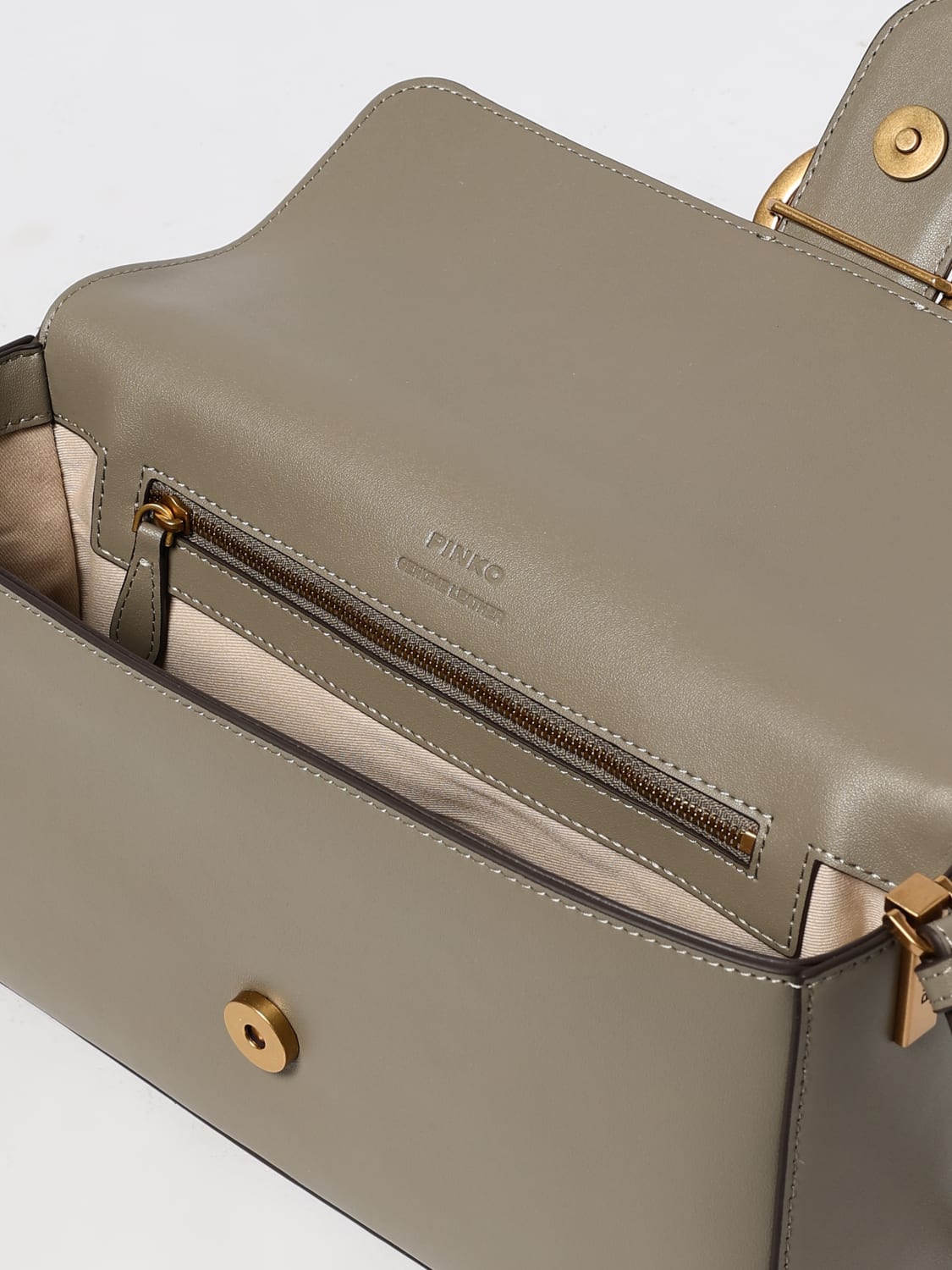 PINKO BORSA A SPALLA: Borsa Love Bag Slouchy Pinko in pelle , Cuoio - Img 4