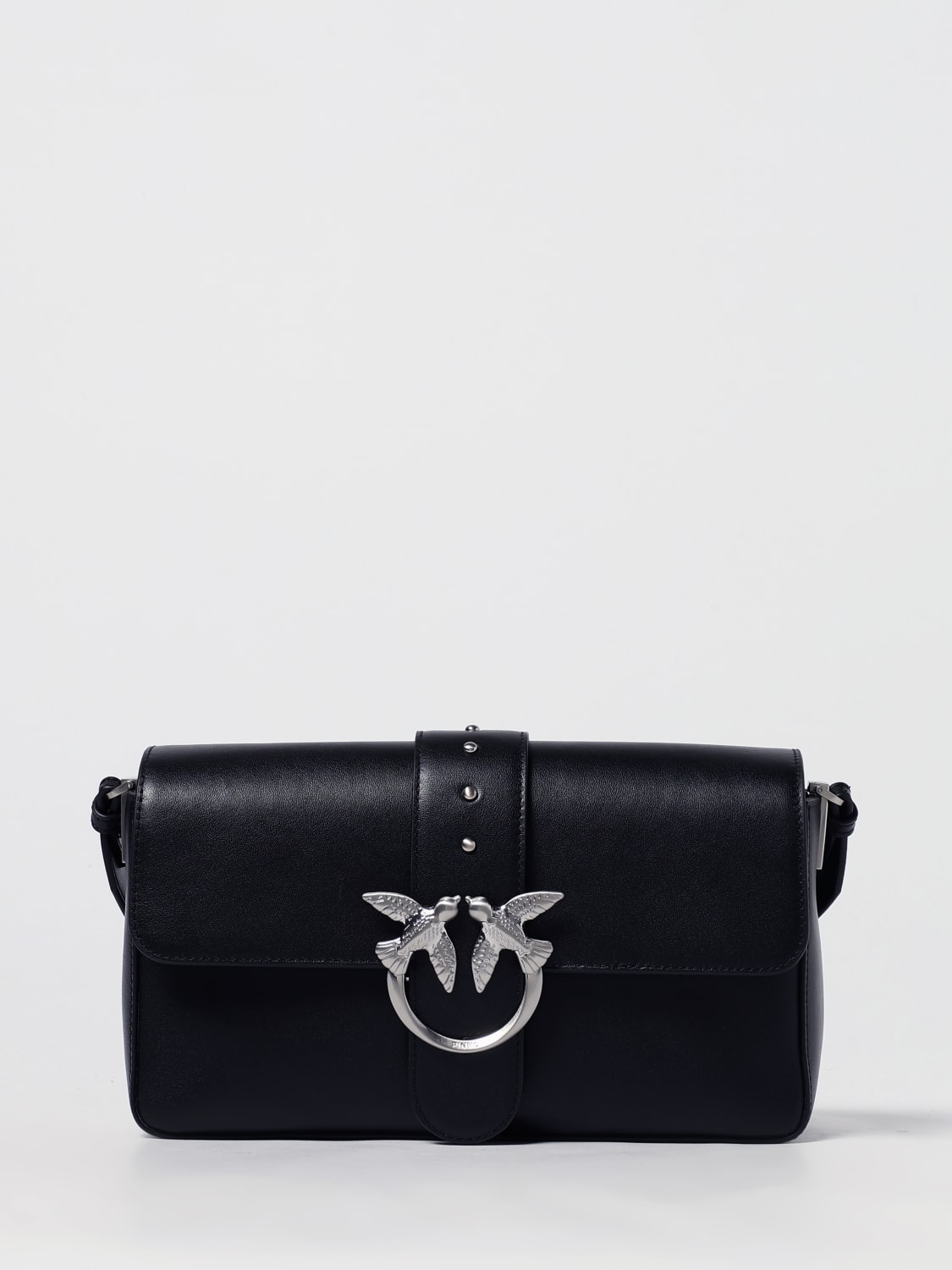 PINKO BORSA A SPALLA: Borsa Love Bag Slouchy Pinko in pelle , Nero 2 - Img 1