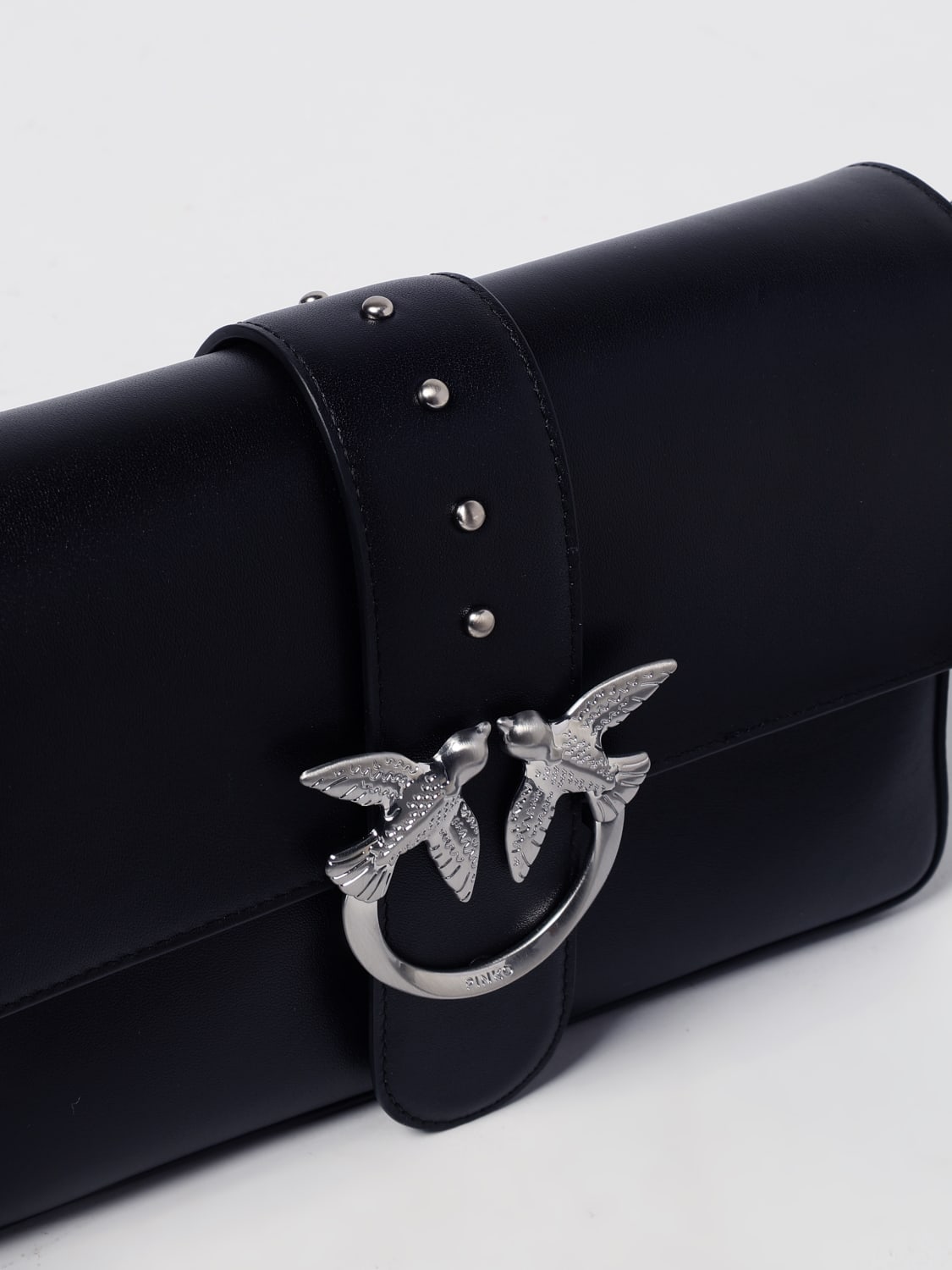 PINKO BORSA A SPALLA: Borsa Love Bag Slouchy Pinko in pelle , Nero 2 - Img 4