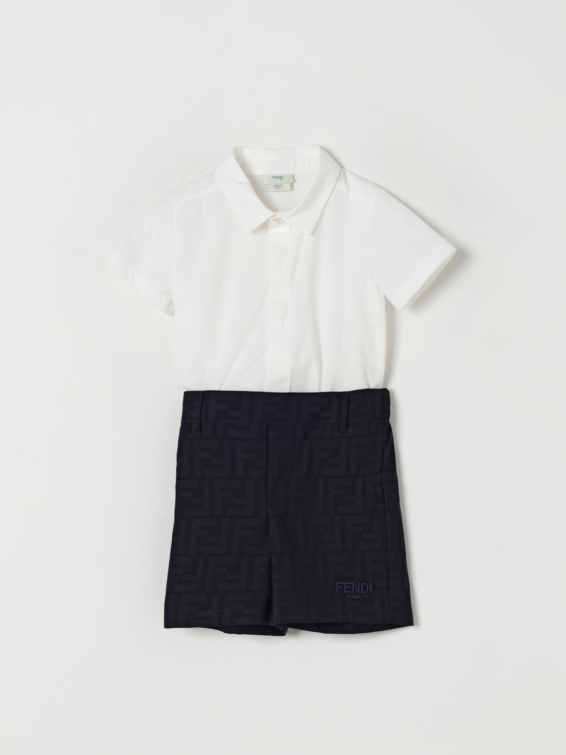 FENDI JUMPSUIT: Jumpsuit kids Fendi, White - Img 1