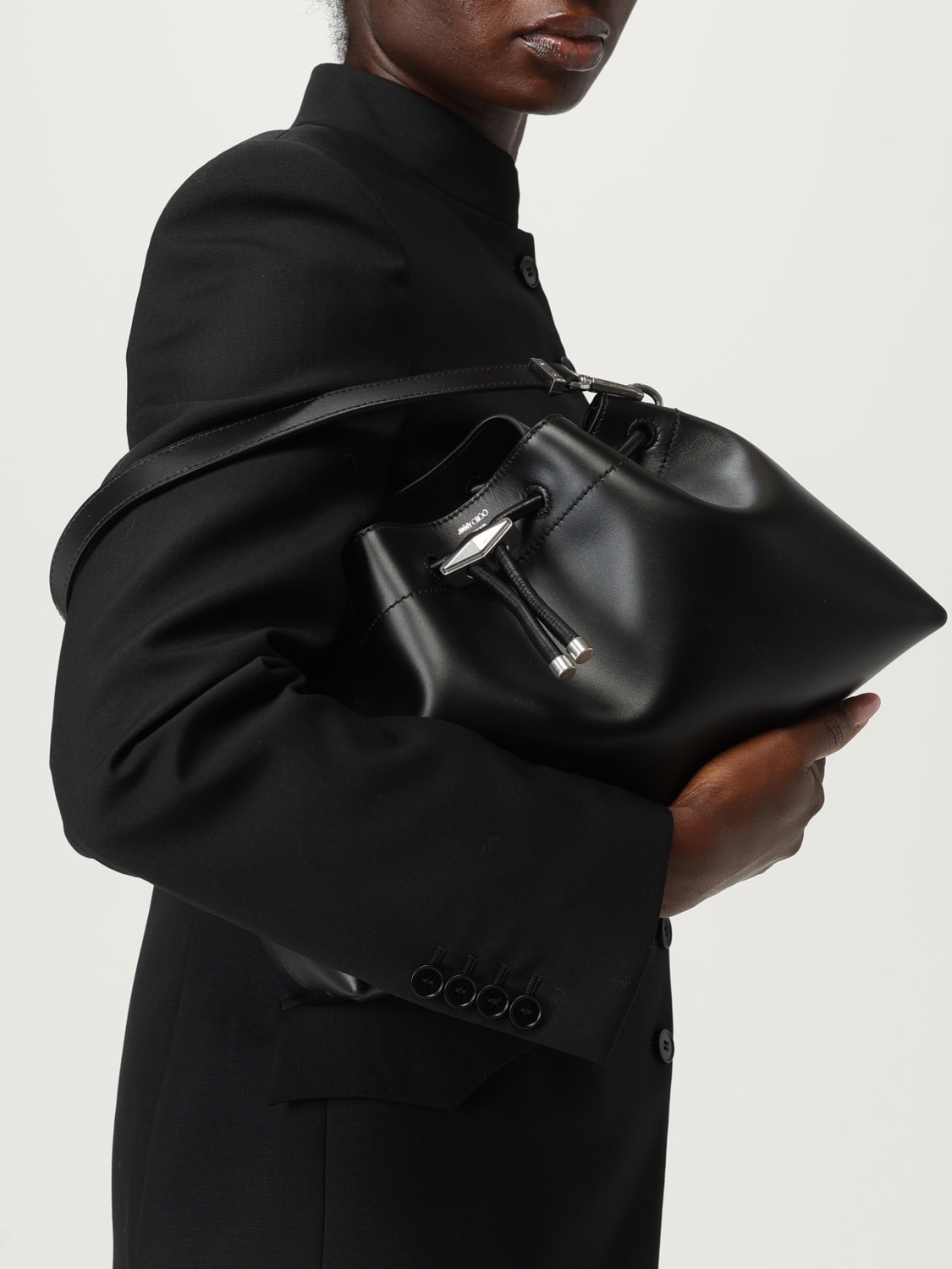 JIMMY CHOO SAC PORTÉ ÉPAULE: Sac bandoulière femme Jimmy Choo, Noir - Img 2