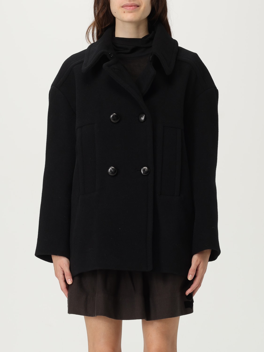 ISABEL MARANT ETOILE CAPPOTTO: Caban Isabel Marant Etoile in misto lana , Nero - Img 1