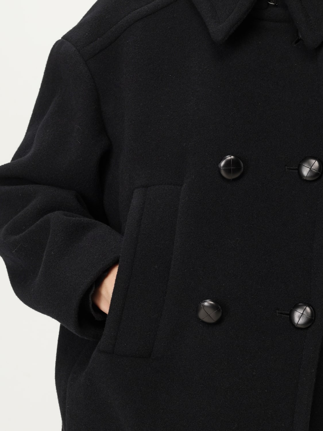 ISABEL MARANT ETOILE CAPPOTTO: Caban Isabel Marant Etoile in misto lana , Nero - Img 4