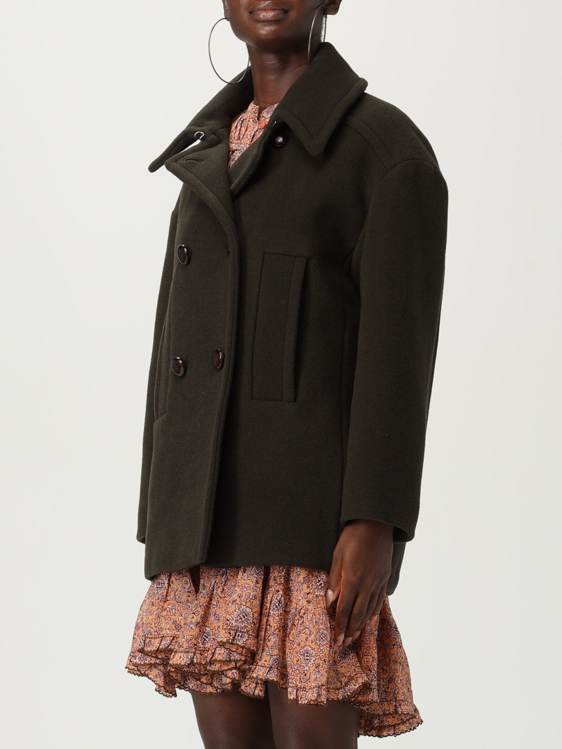 ISABEL MARANT ETOILE COAT: Coat woman Isabel Marant Etoile, Green - Img 3