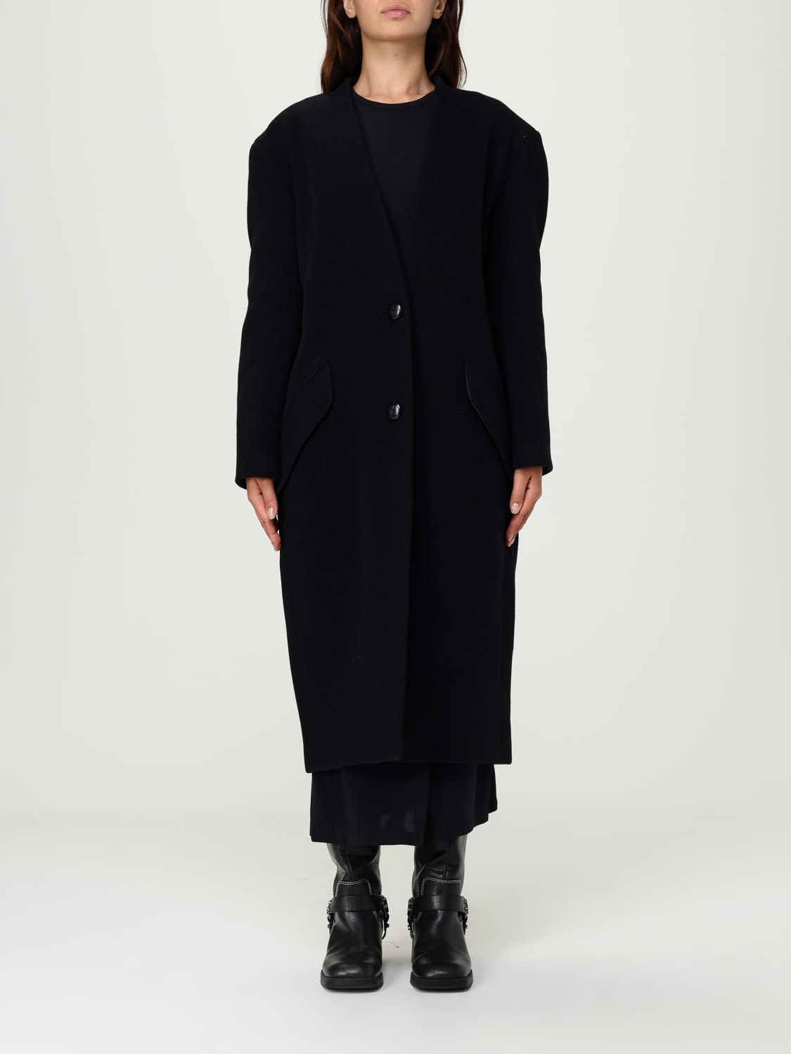 ISABEL MARANT ETOILE COAT: Coat woman Isabel Marant Etoile, Black - Img 1