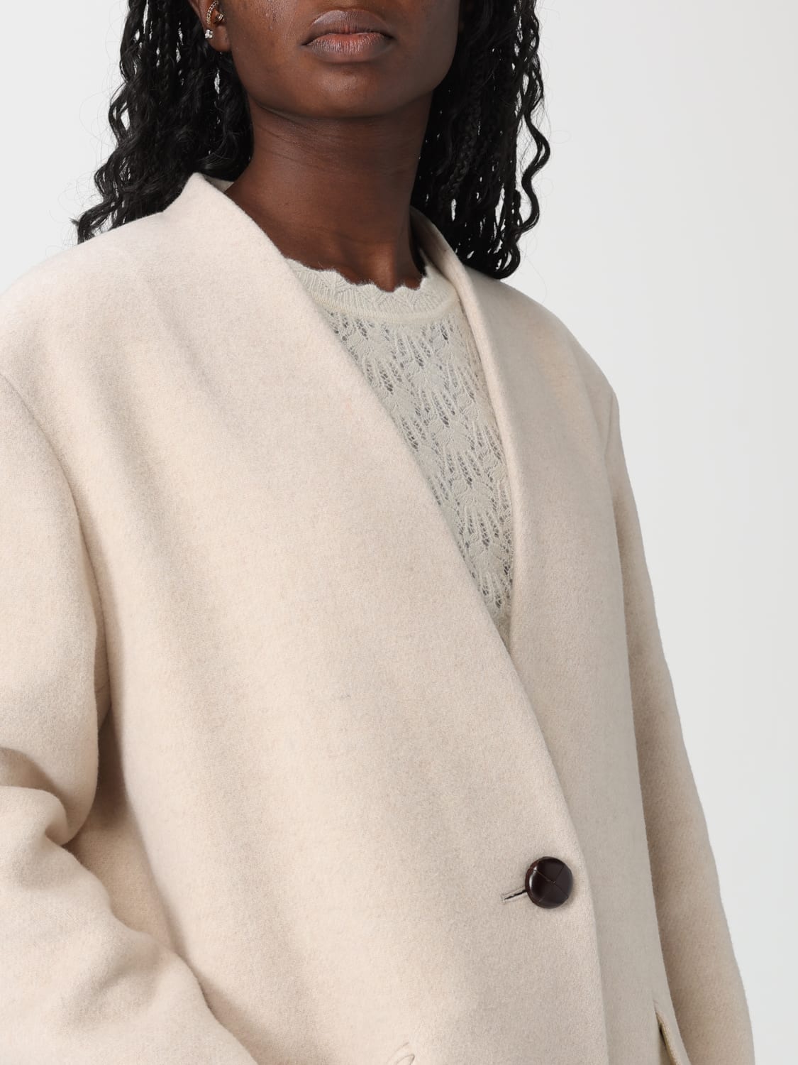 ISABEL MARANT ETOILE COAT: Coat woman Isabel Marant Etoile, Beige - Img 4