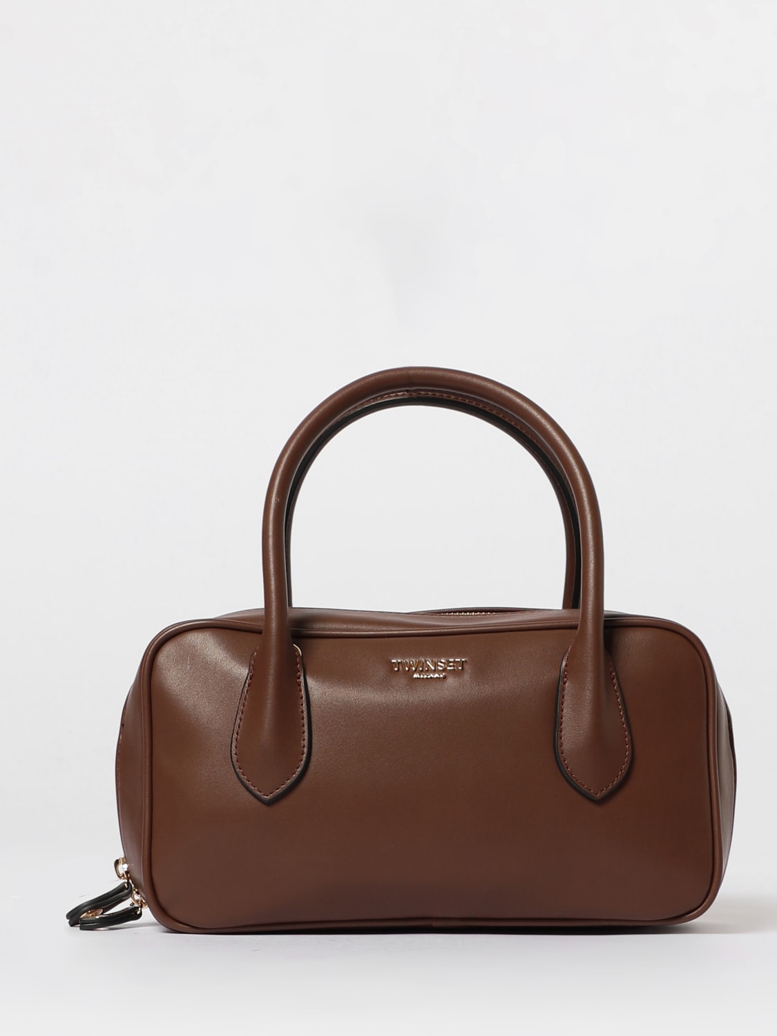 TWINSET BORSA A MANO: Borsa shopper con tasca e lock Oval T Twinset, Nero 1 - Img 1