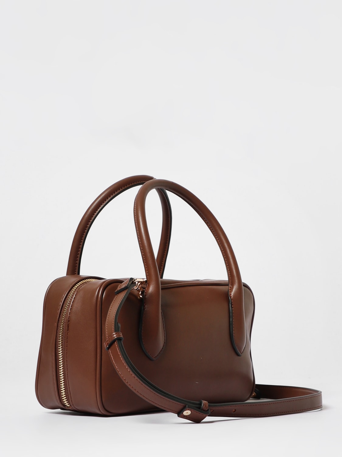 TWINSET BORSA A MANO: Borsa shopper con tasca e lock Oval T Twinset, Nero 1 - Img 2