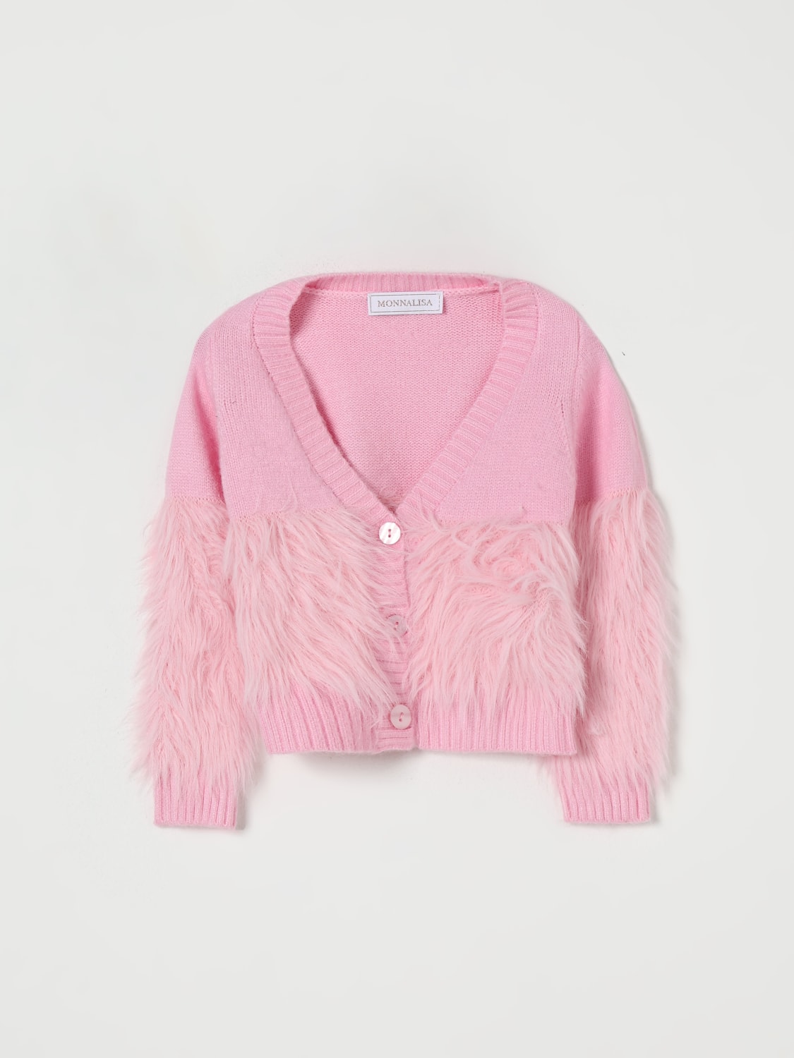 MONNALISA SWEATER: Jacket kids Monnalisa, Pink - Img 1