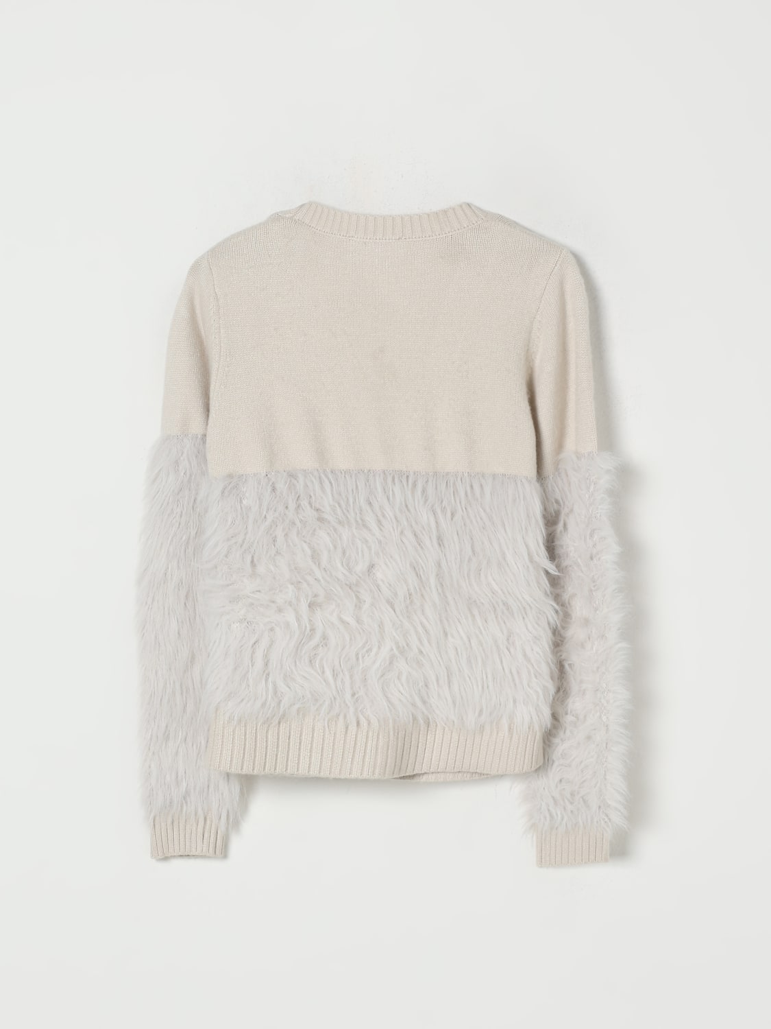 MONNALISA SWEATER: Jacket kids Monnalisa, Beige - Img 2