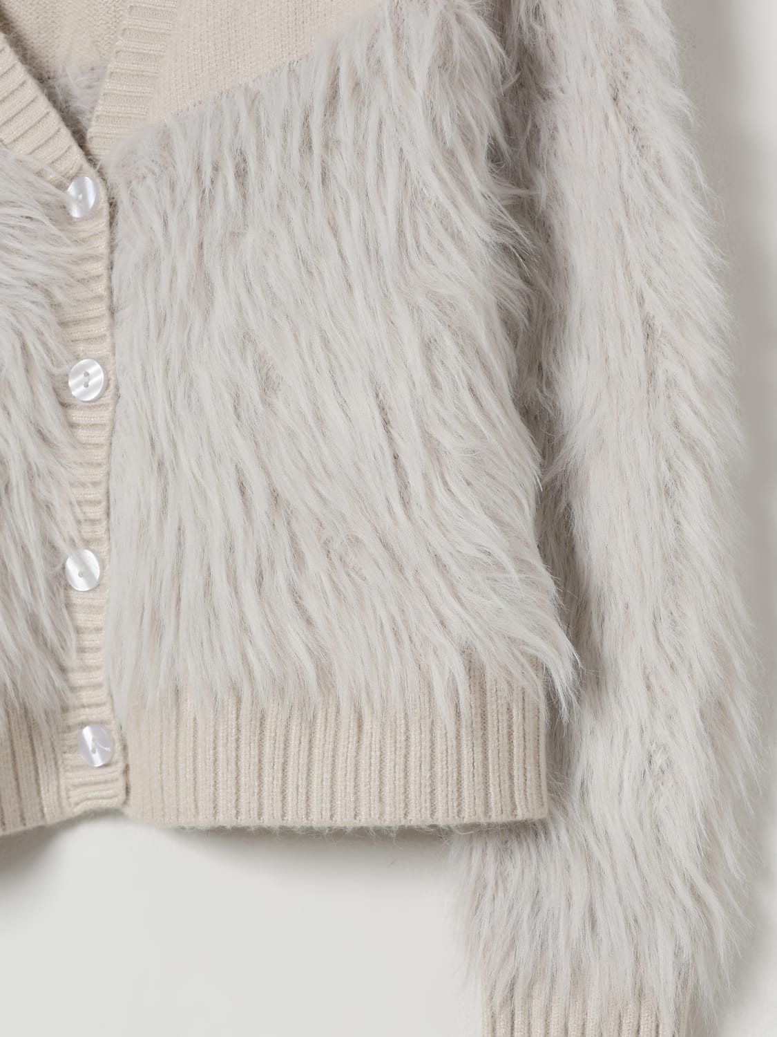 MONNALISA SWEATER: Jacket kids Monnalisa, Beige - Img 3