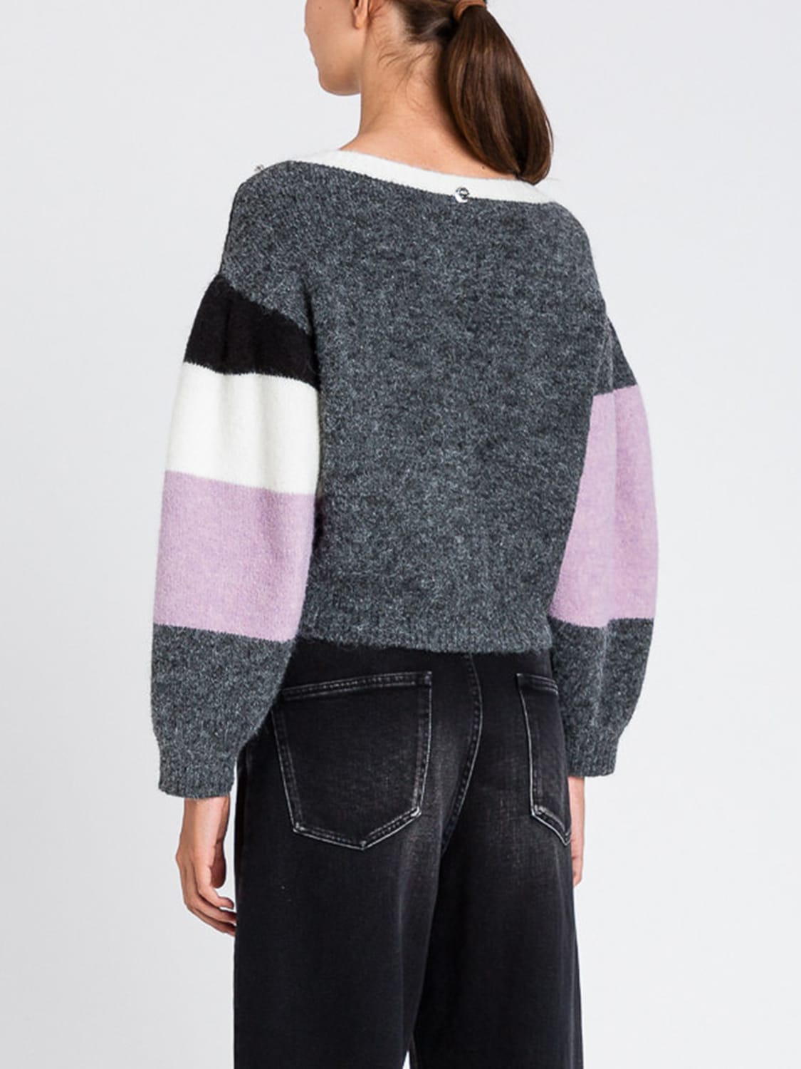 TWINSET ACTITUDE MAGLIA: Pullover Twinset Actitude in misto lana , Fantasia - Img 2