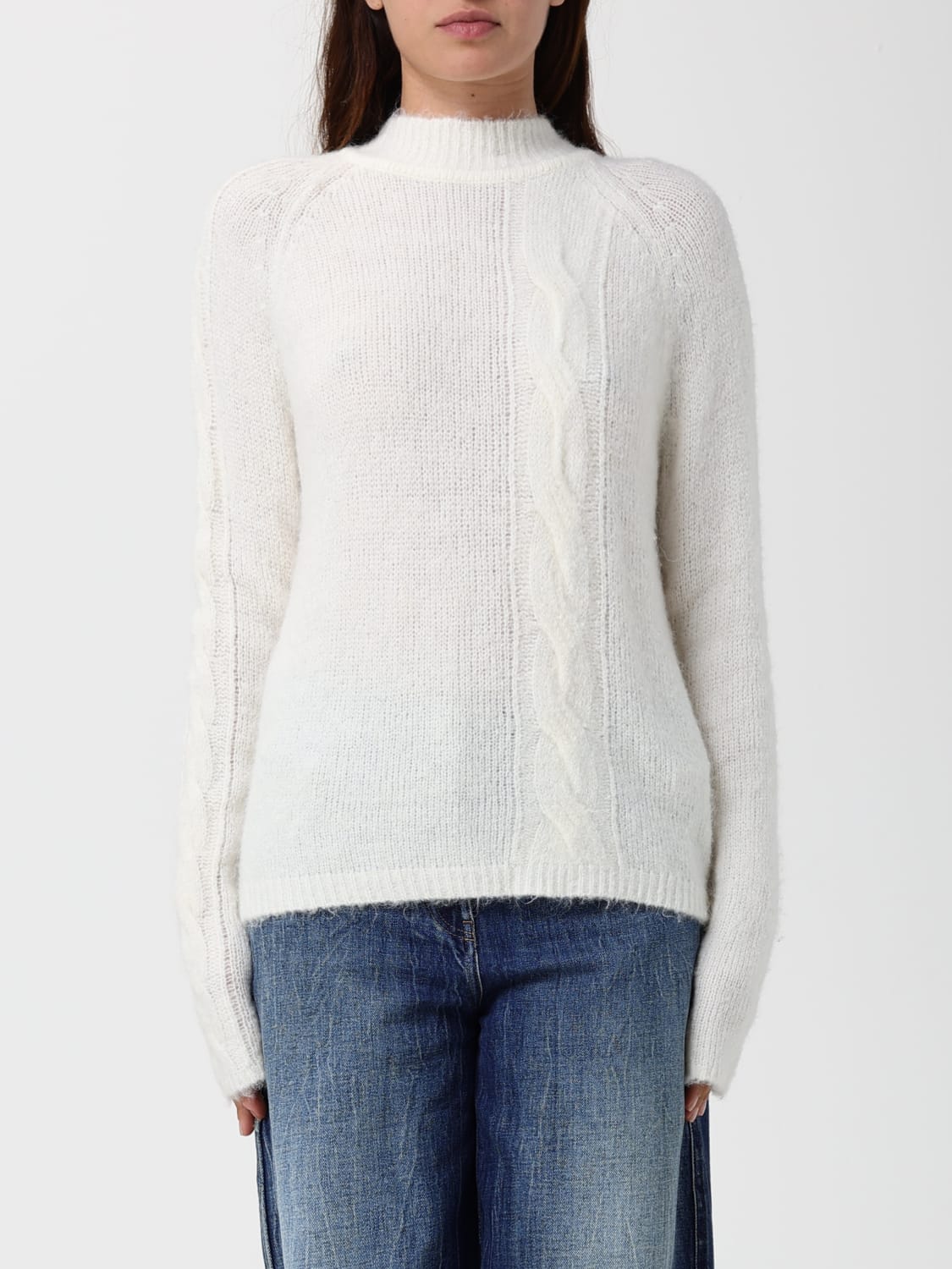 TWINSET ACTITUDE SWEATER: Top woman Twinset Actitude, White - Img 1