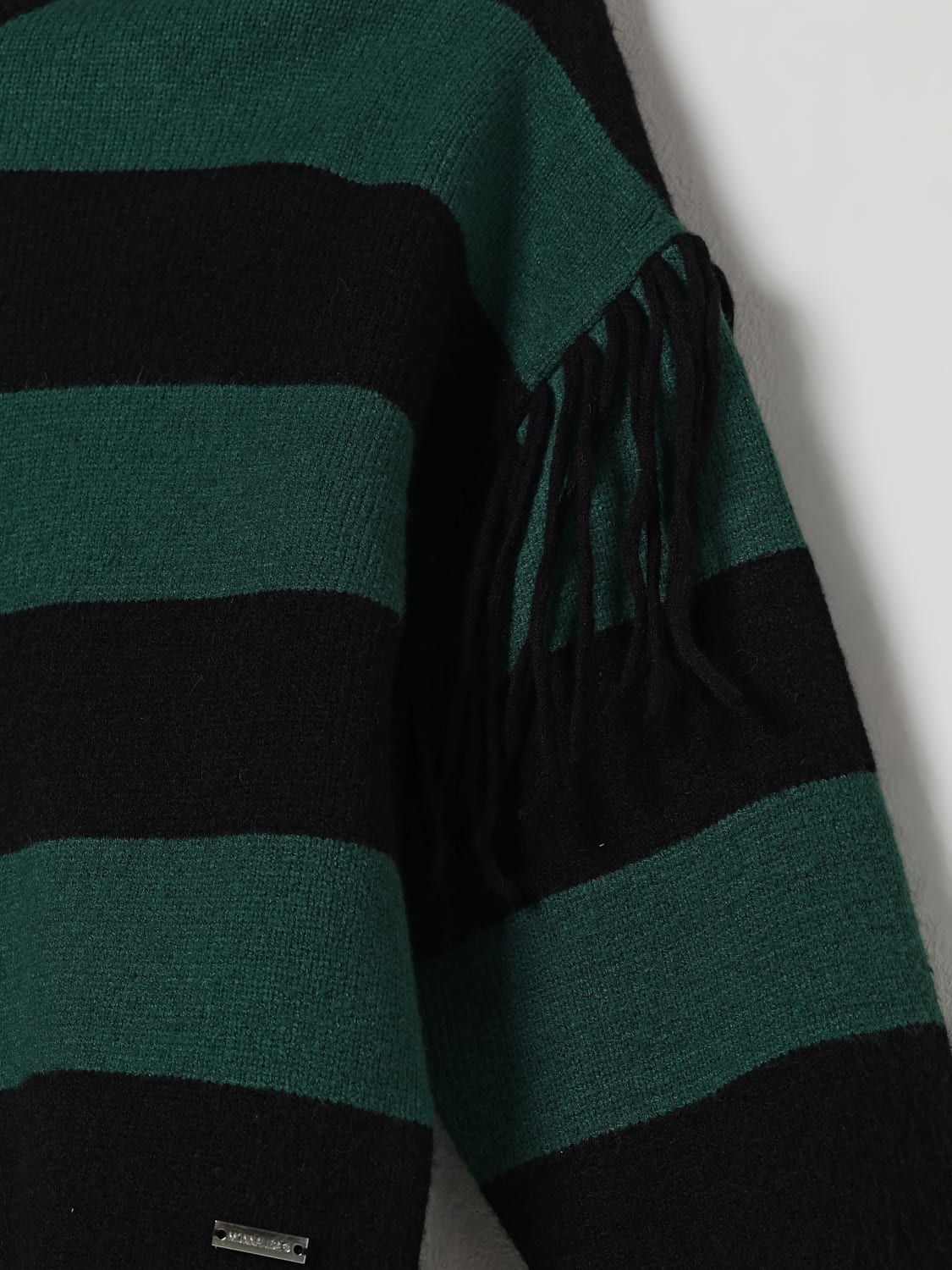 MONNALISA MAGLIA: Maglia a dolcevita a righe Monnalisa, Nero - Img 3