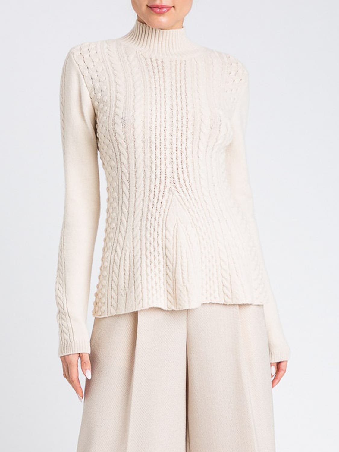 TWINSET ACTITUDE PULLOVER: Top damen Twinset Actitude, Sand - Img 1
