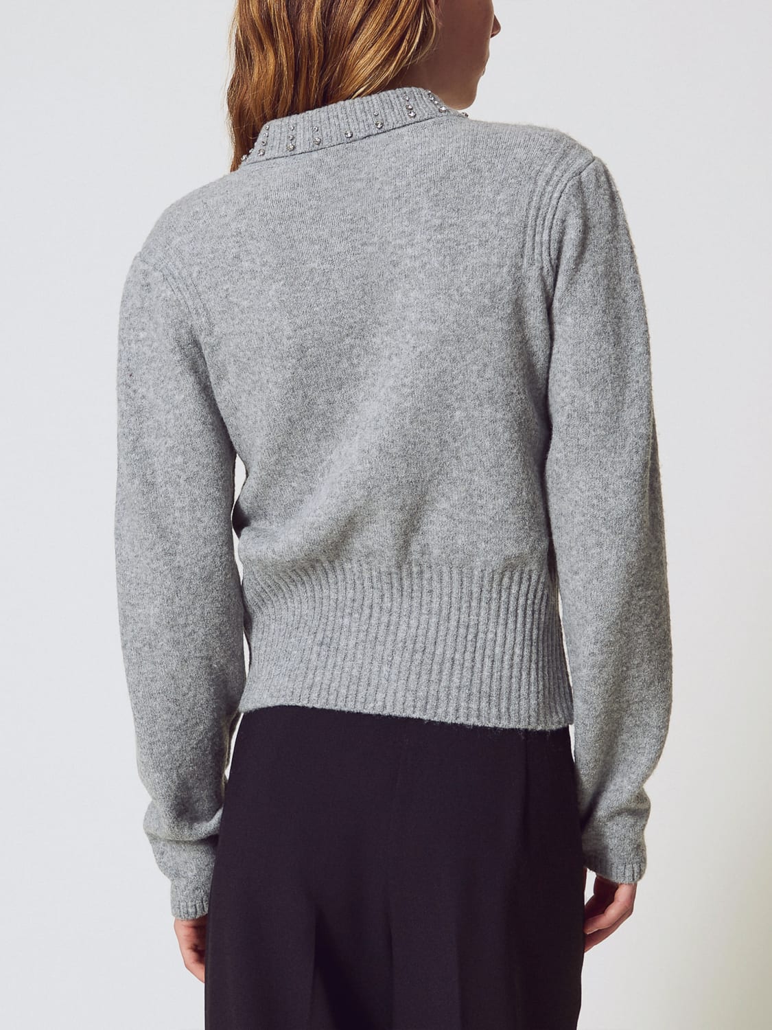 TWINSET ACTITUDE POLO: Top femme Twinset Actitude, Gris - Img 2