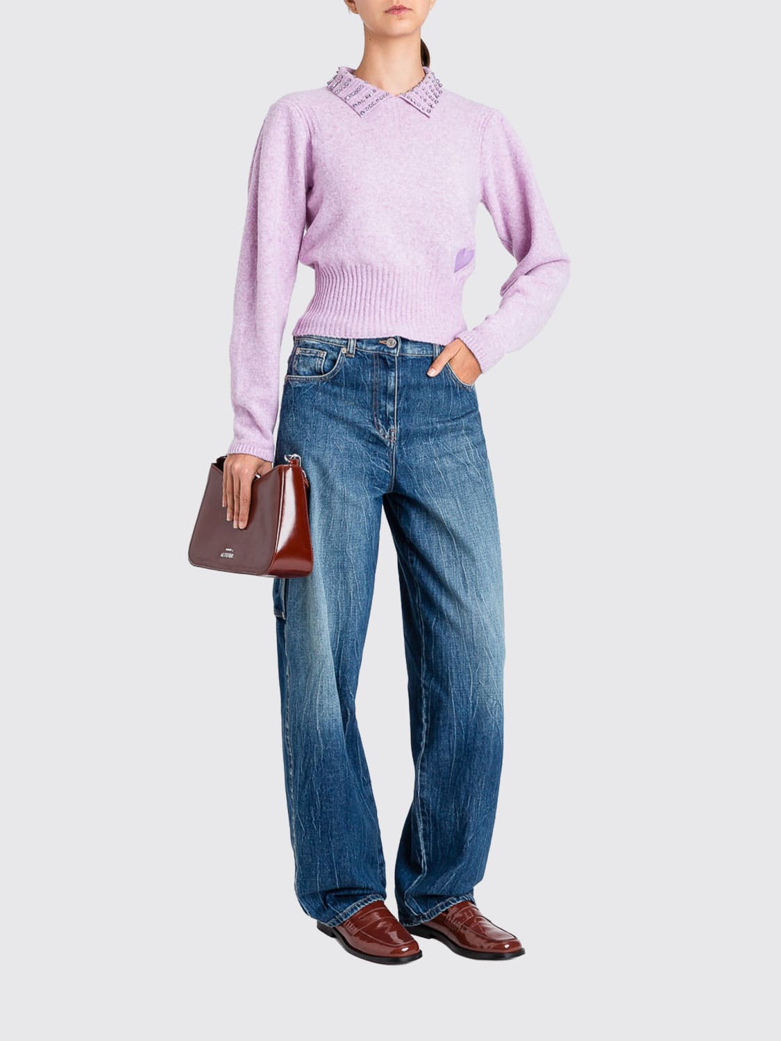 TWINSET ACTITUDE POLO衫: 上衣 女士 Twinset Actitude, 兰花紫 - Img 2