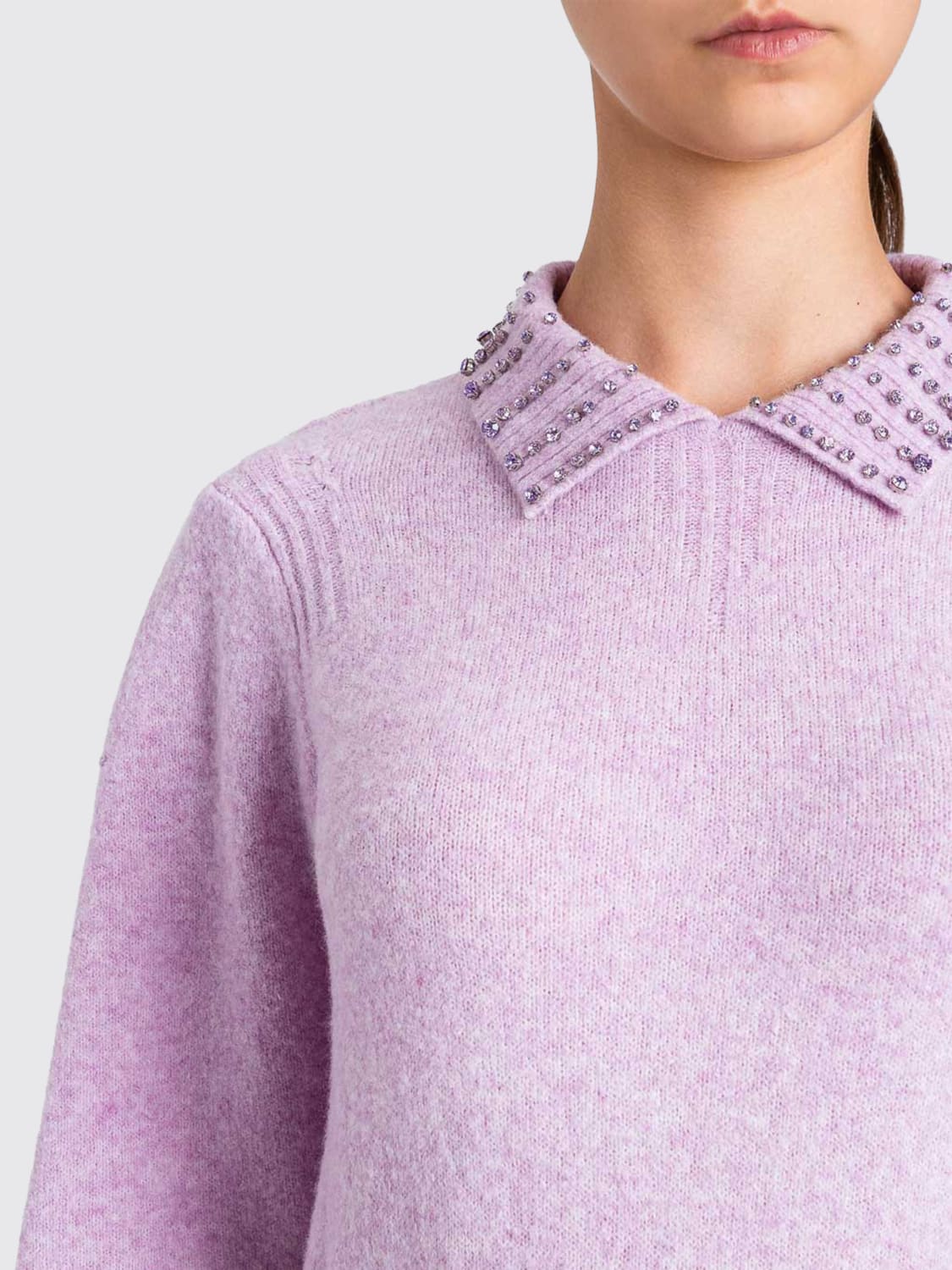 TWINSET ACTITUDE POLO衫: 上衣 女士 Twinset Actitude, 兰花紫 - Img 4