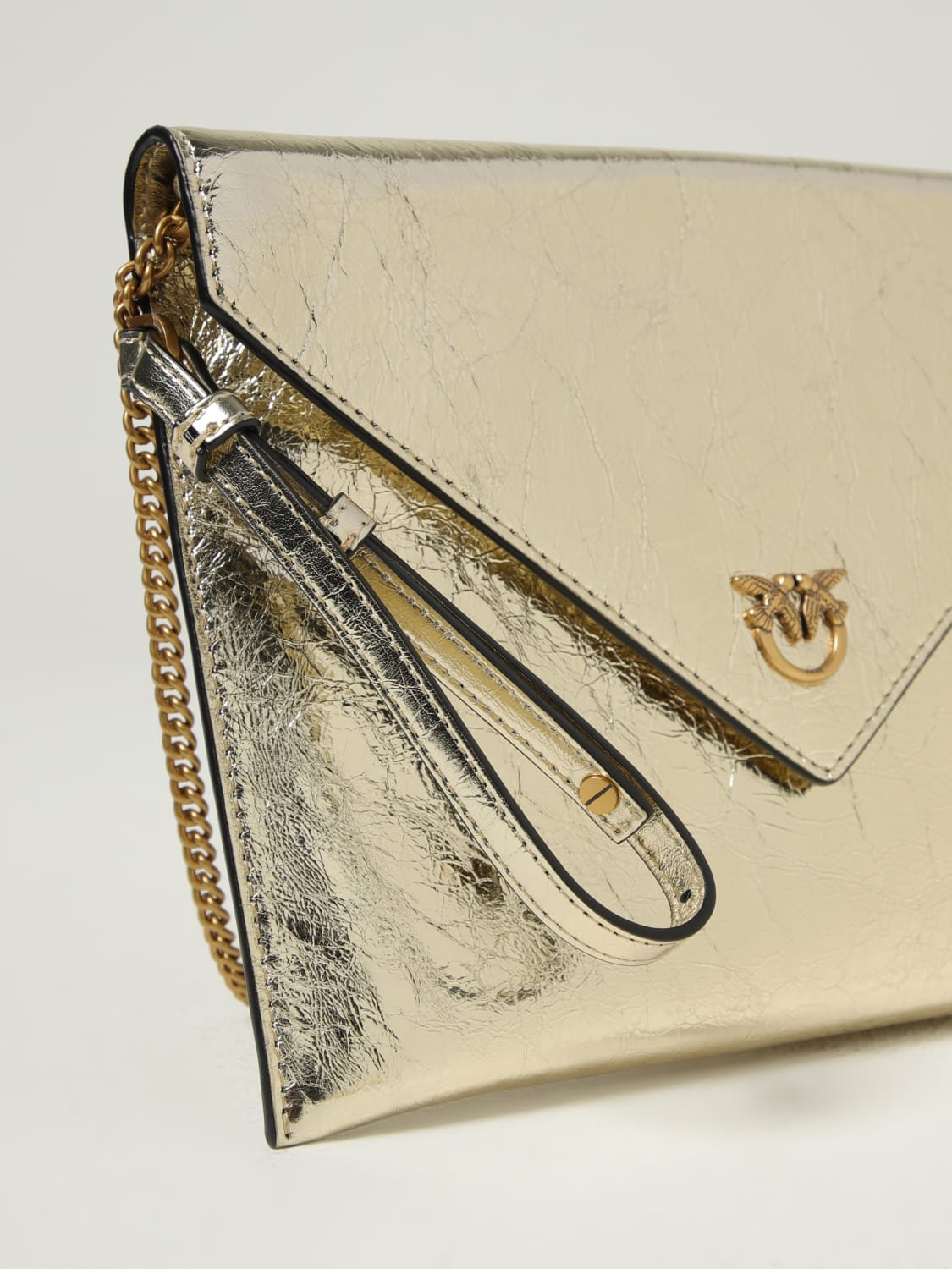 PINKO CLUTCH: Shoulder bag woman Pinko, Gold - Img 3
