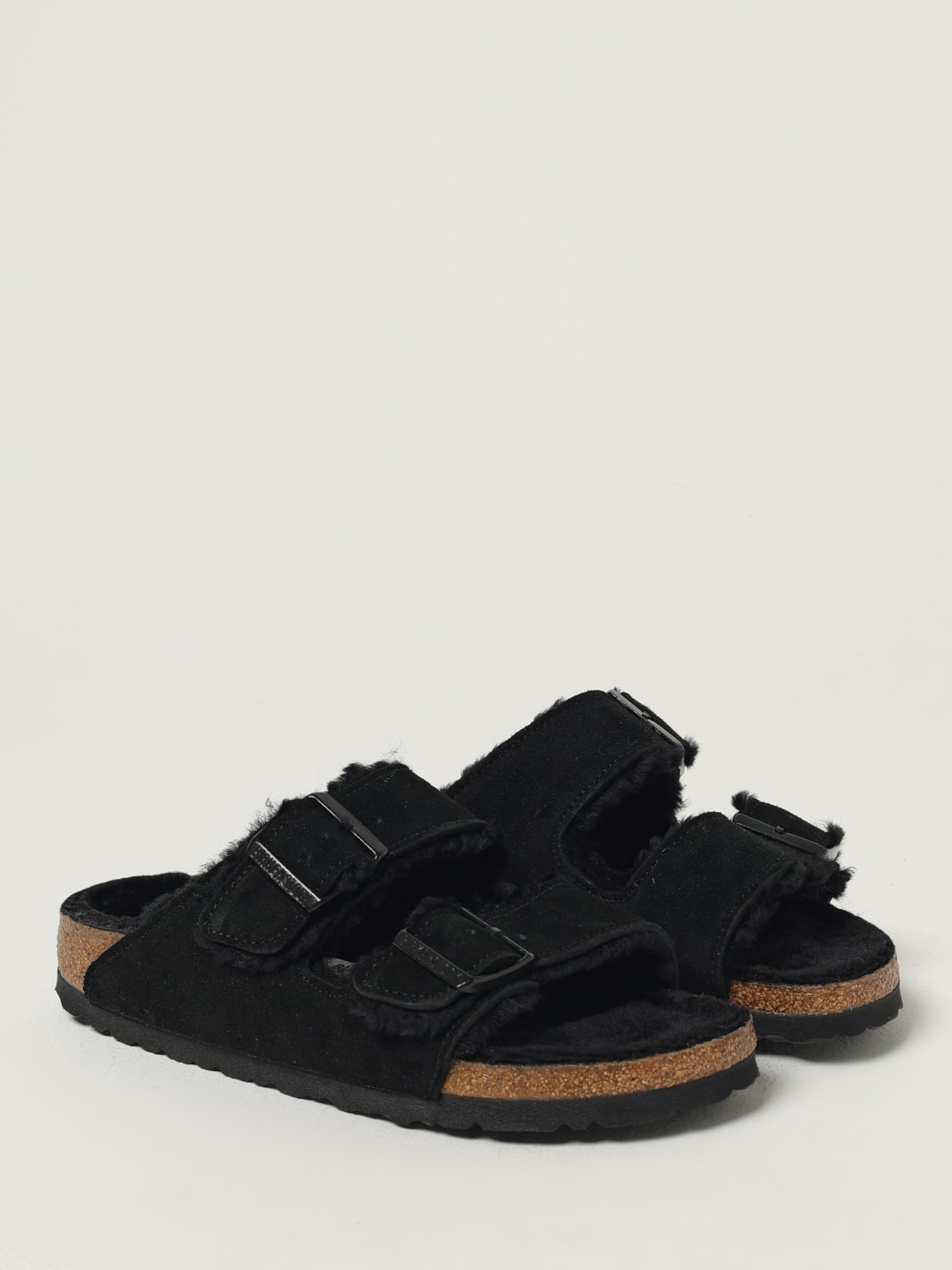 BIRKENSTOCK HEELED SANDAL: Flat sandals woman Birkenstock, Black - Img 2