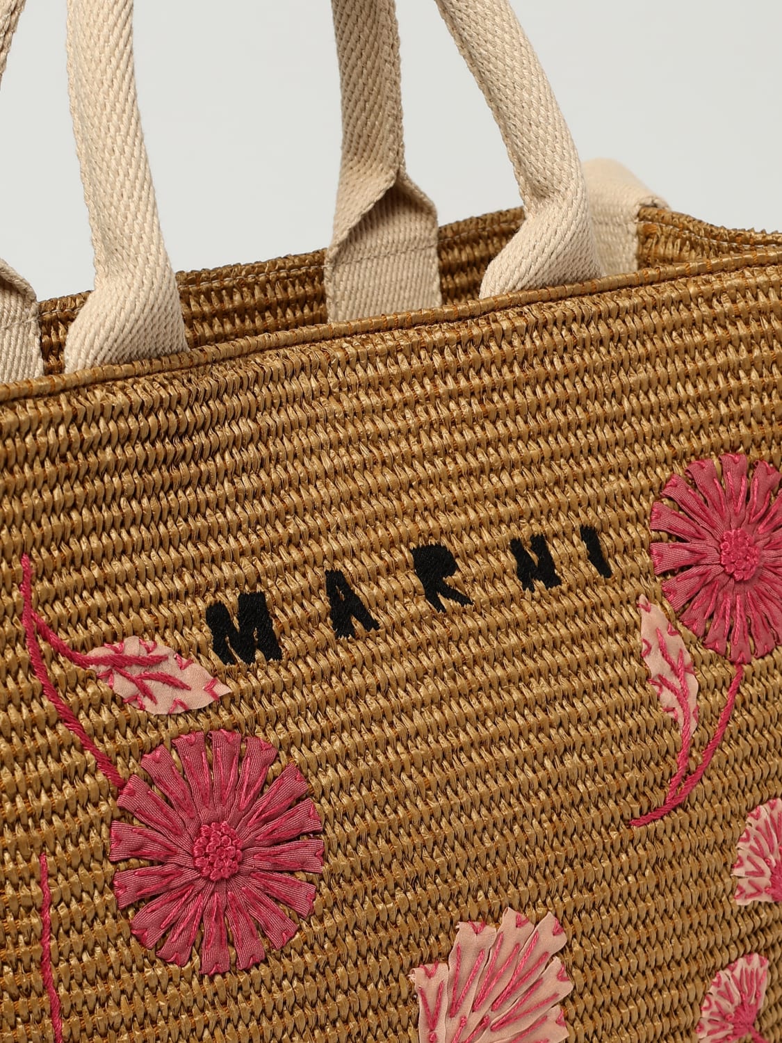 MARNI SAC CABAS: Sac porté main femme Marni, Beige - Img 4