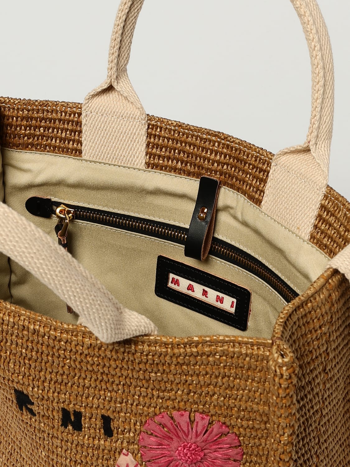 MARNI SAC CABAS: Sac porté main femme Marni, Beige - Img 5
