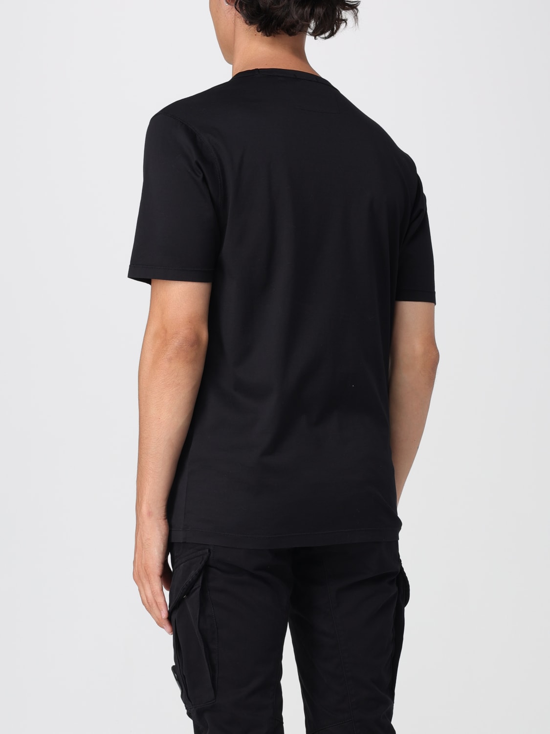 C.P. COMPANY T-SHIRT: T-shirt in cotone con mini logo C.P. Company, Nero - Img 3