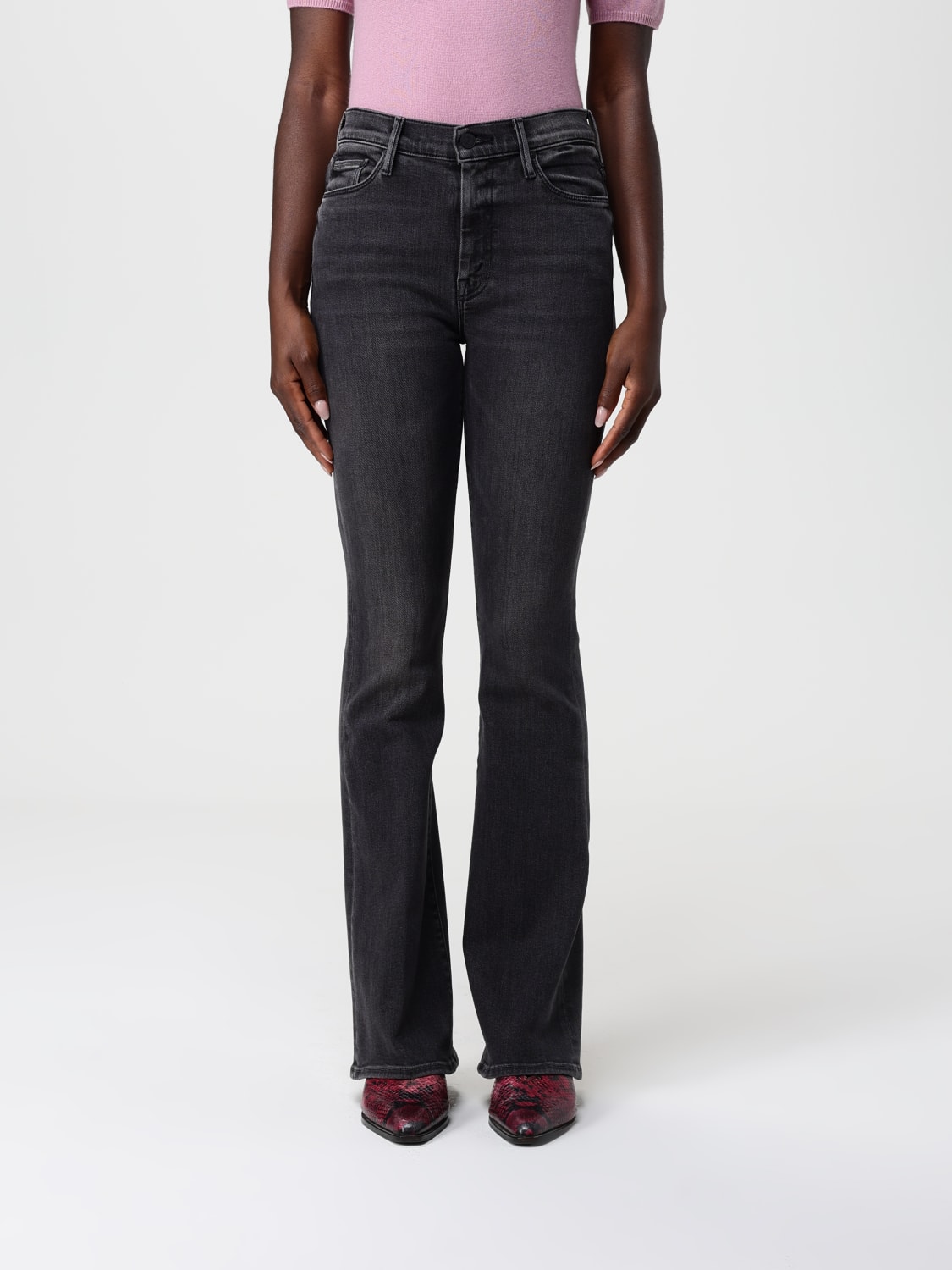 MOTHER JEANS: Jeans femme Mother, Noir - Img 1