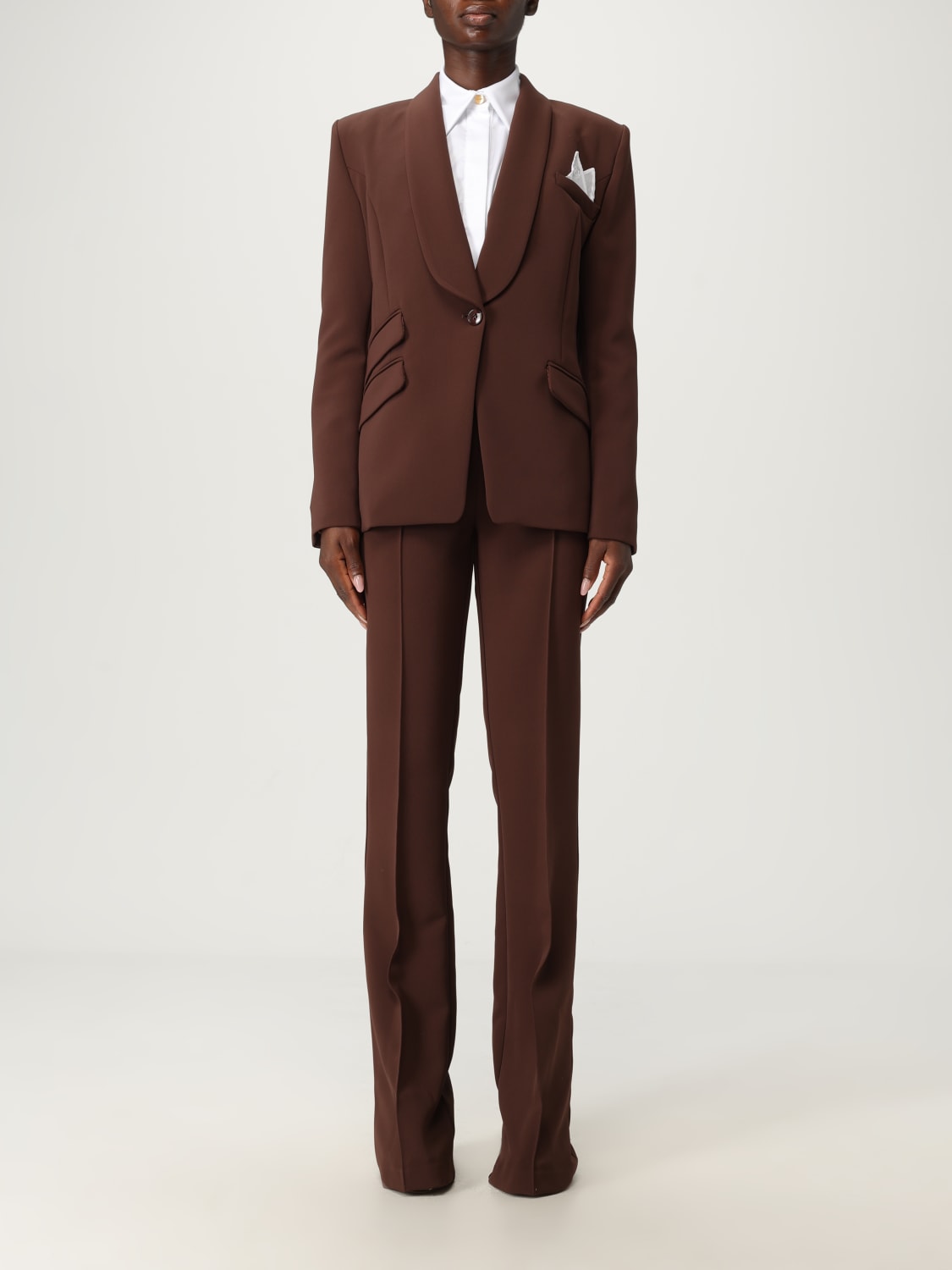 ELISABETTA FRANCHI TAILLEUR: Robes femme Elisabetta Franchi, Marron - Img 1