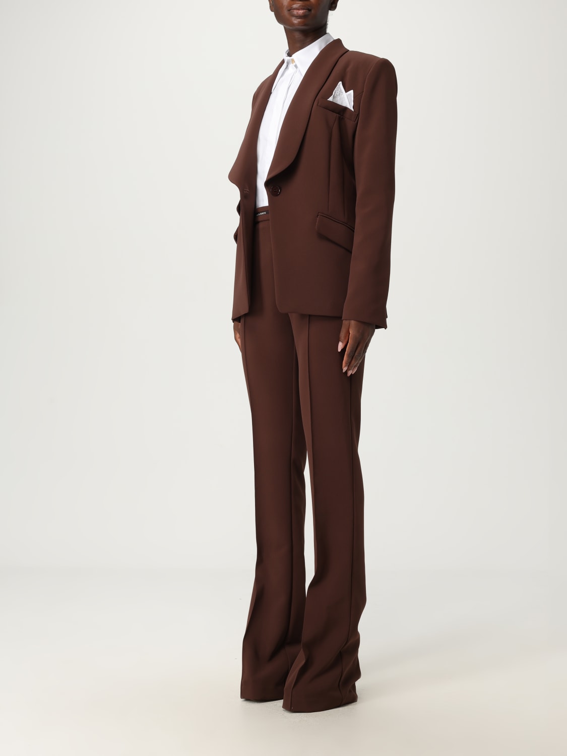 ELISABETTA FRANCHI TAILLEUR: Robes femme Elisabetta Franchi, Marron - Img 4