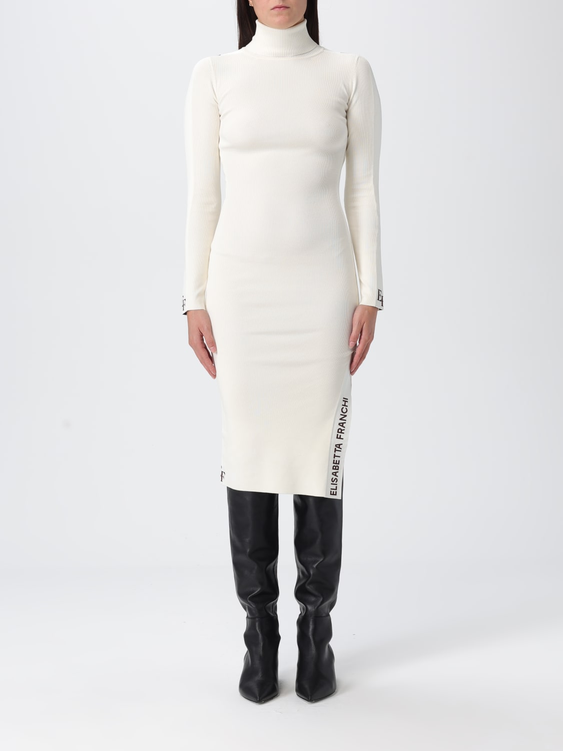 ELISABETTA FRANCHI DRESS: Dress woman Elisabetta Franchi, Milk - Img 1