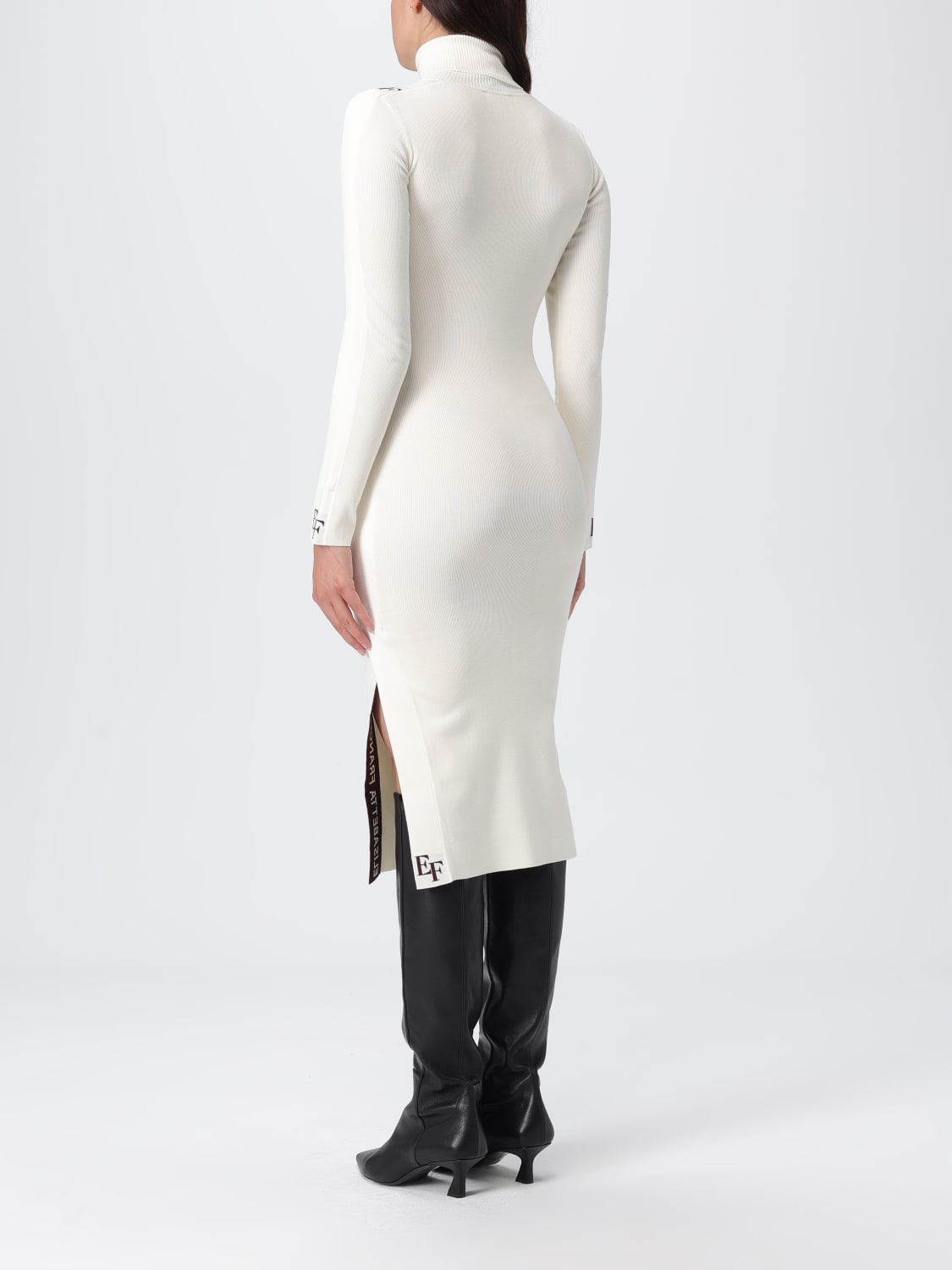 ELISABETTA FRANCHI DRESS: Dress woman Elisabetta Franchi, Milk - Img 2