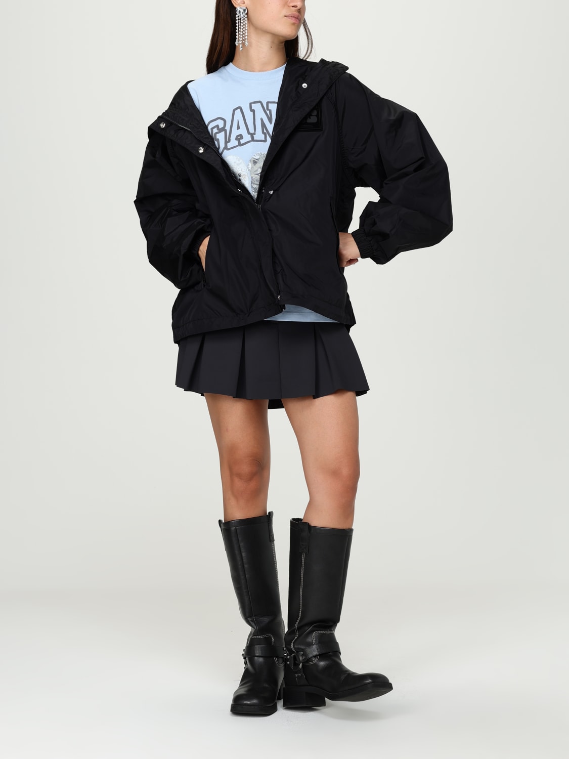 GANNI JACKET: Blazer woman Ganni, Black - Img 2