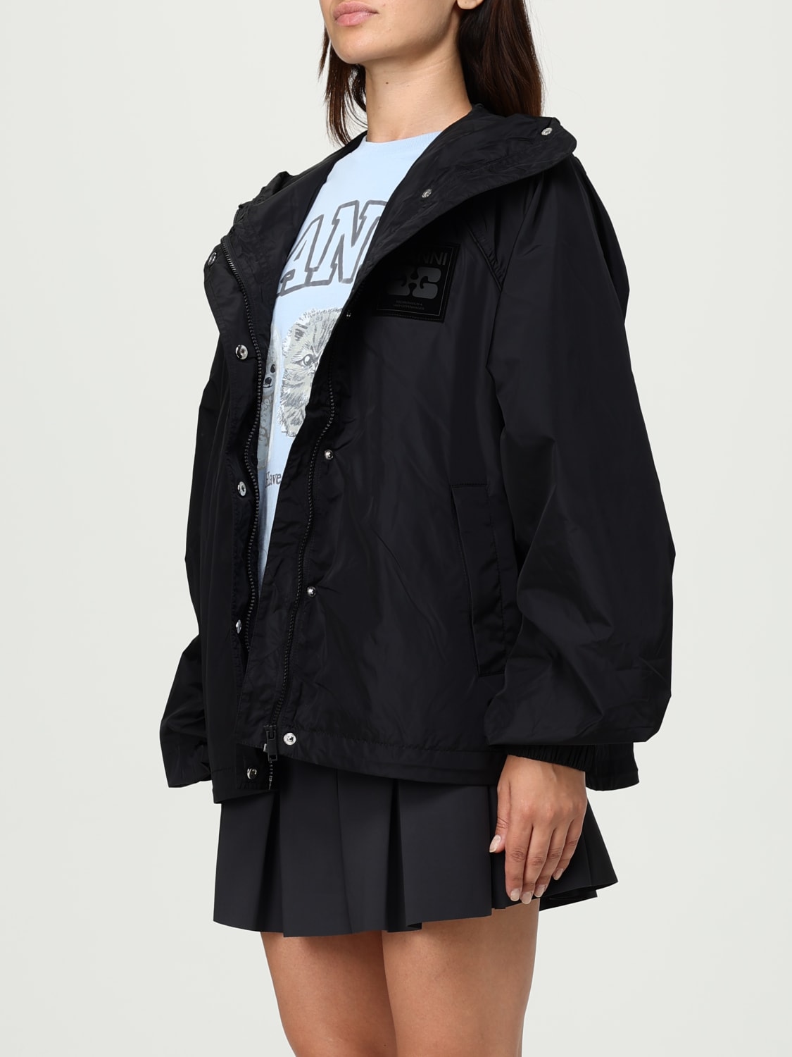 GANNI JACKET: Blazer woman Ganni, Black - Img 4