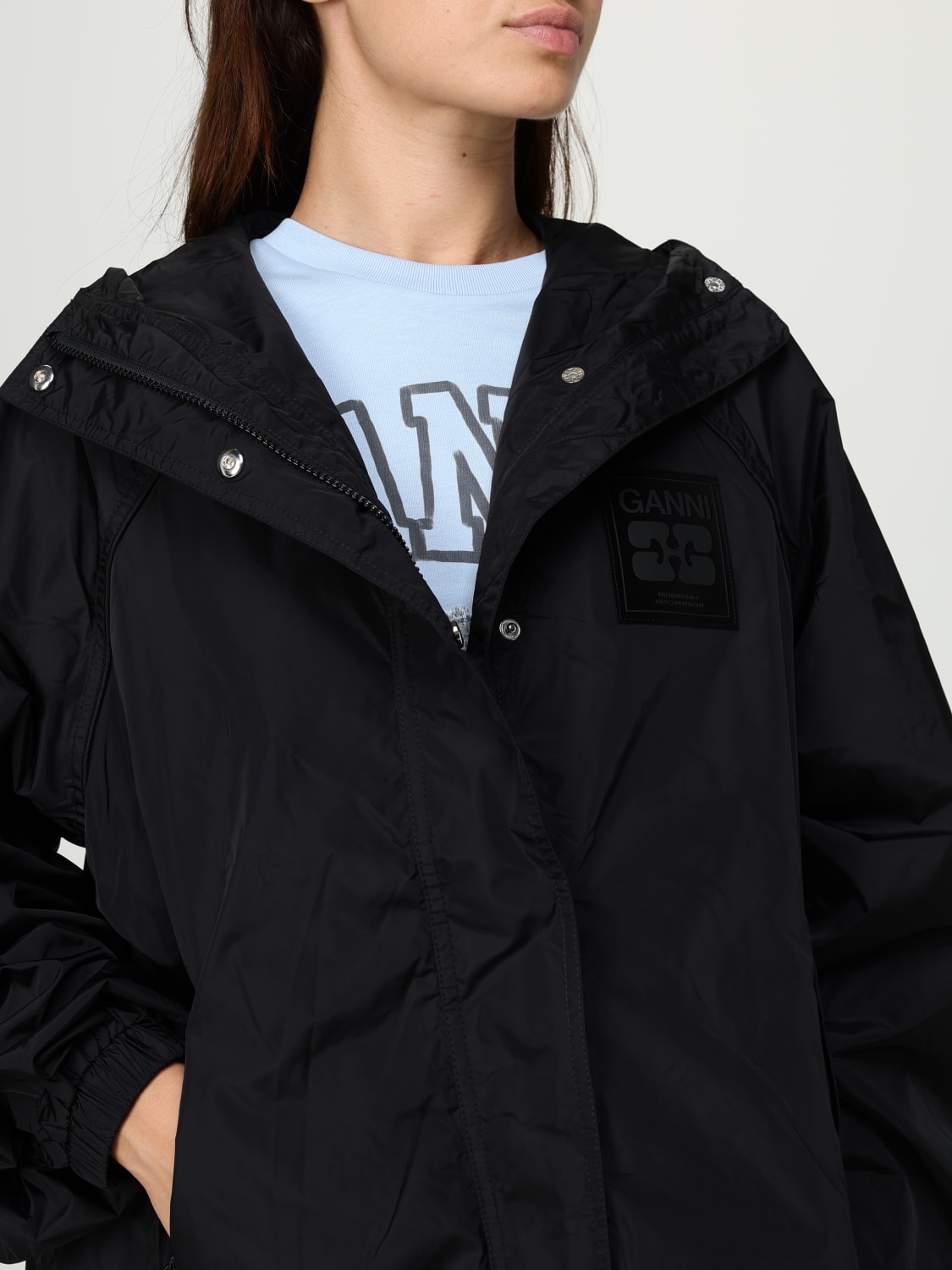 GANNI JACKET: Blazer woman Ganni, Black - Img 5