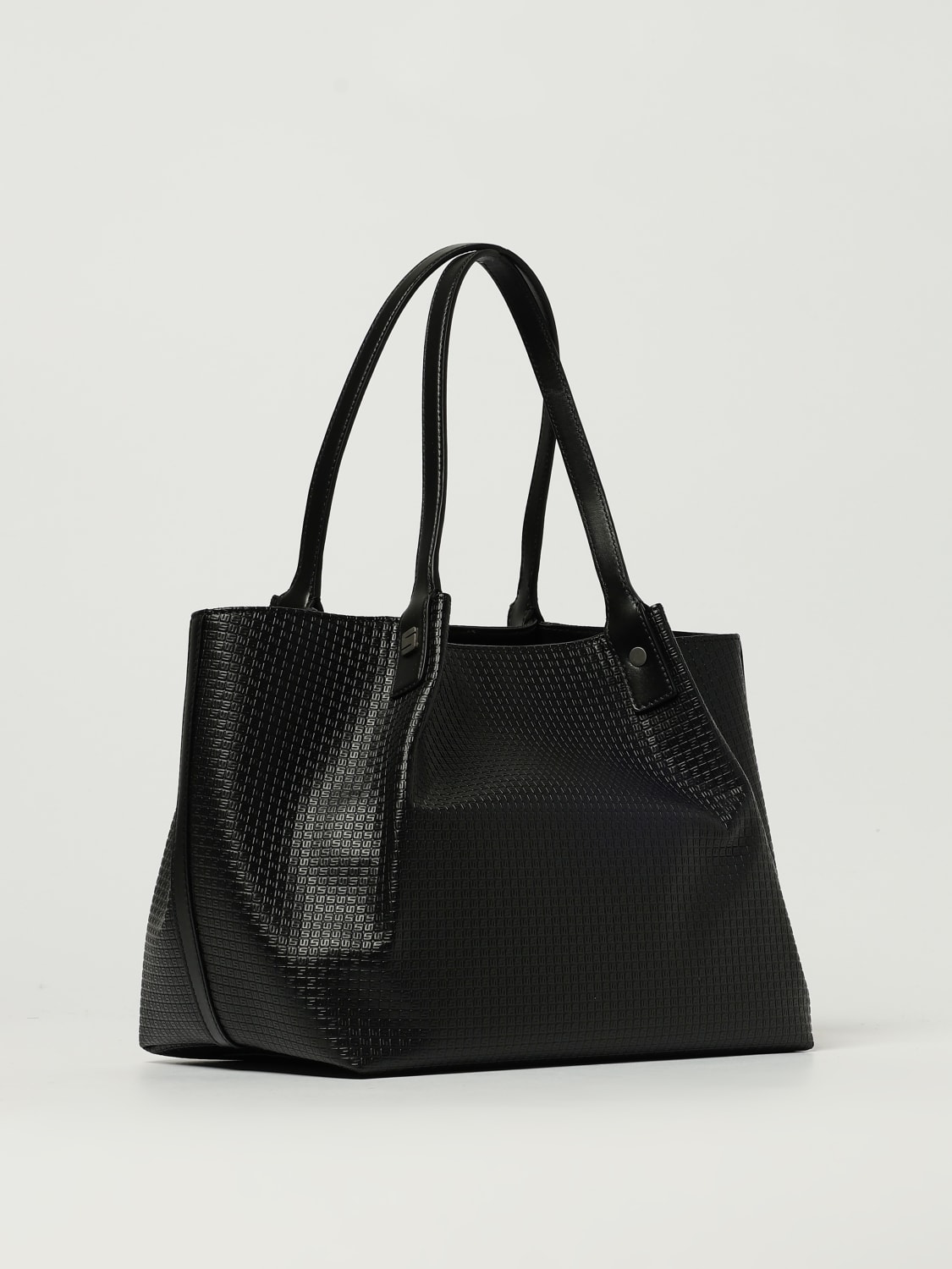 SERAPIAN BORSA A TRACOLLA: Borsa Small Secret Serapian in pelle goffrata , Nero - Img 2