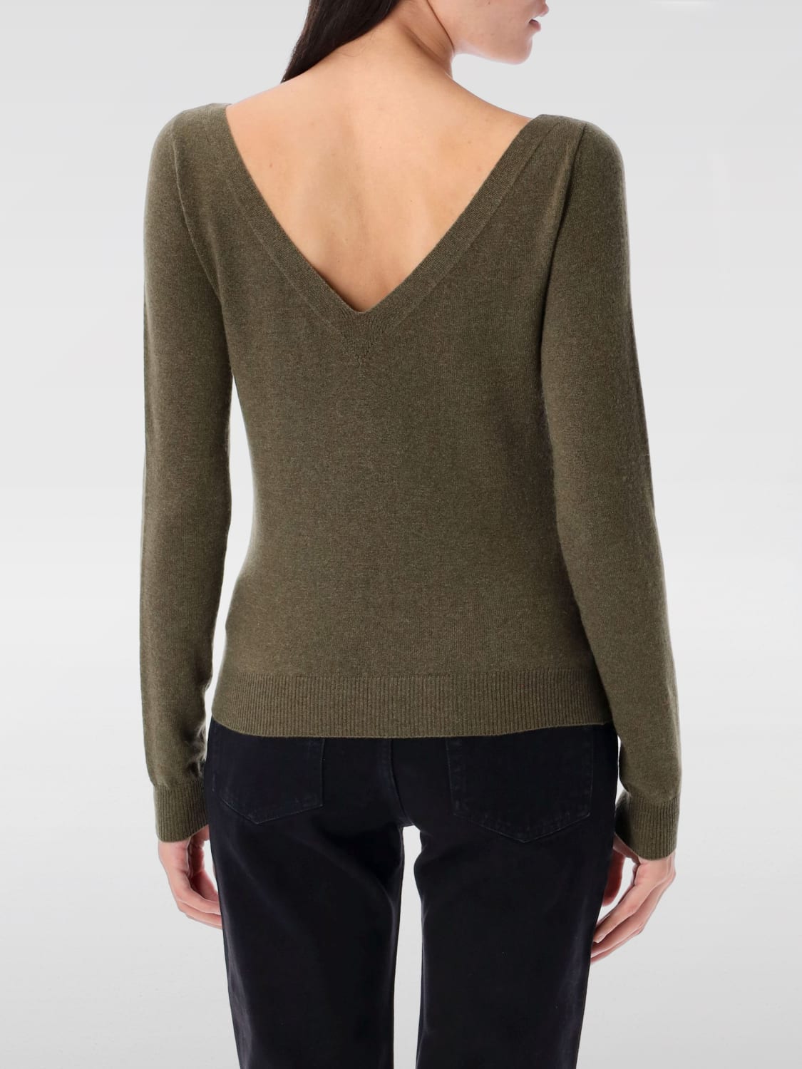SAINT LAURENT SWEATER: Sweater woman Saint Laurent, Kaki - Img 2