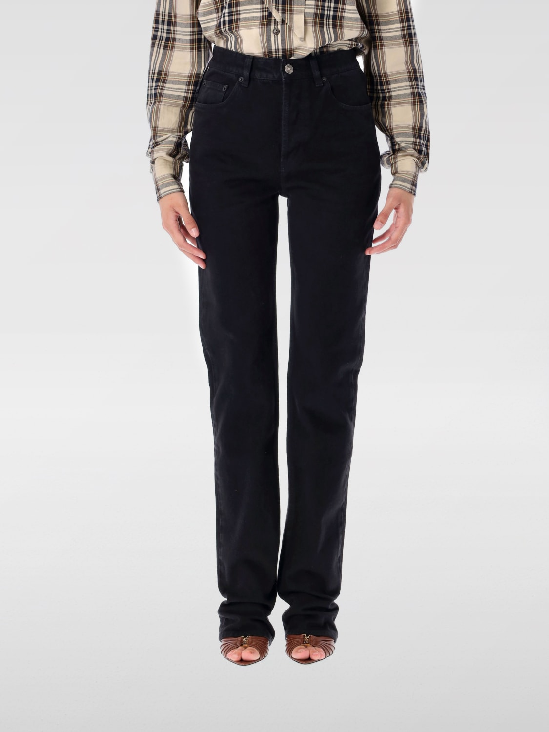 SAINT LAURENT VAQUEROS: Vaquero mujer Saint Laurent, Negro - Img 1