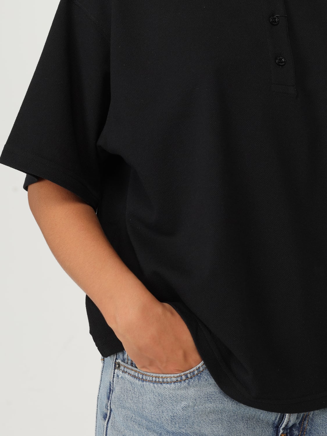 SAINT LAURENT POLO: Camiseta mujer Saint Laurent, Negro - Img 5