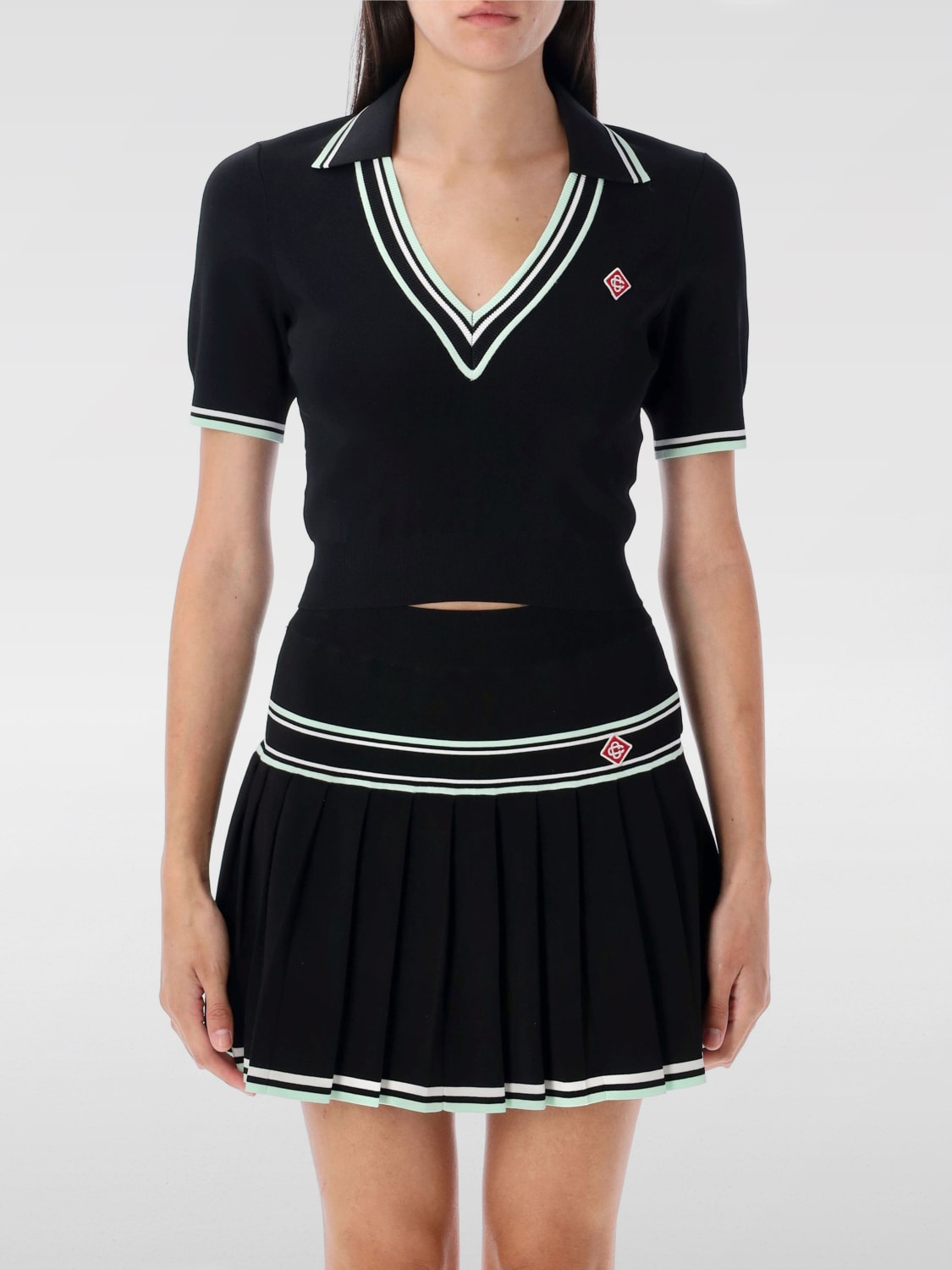 CASABLANCA POLO SHIRT: T-shirt woman Casablanca, Black - Img 1