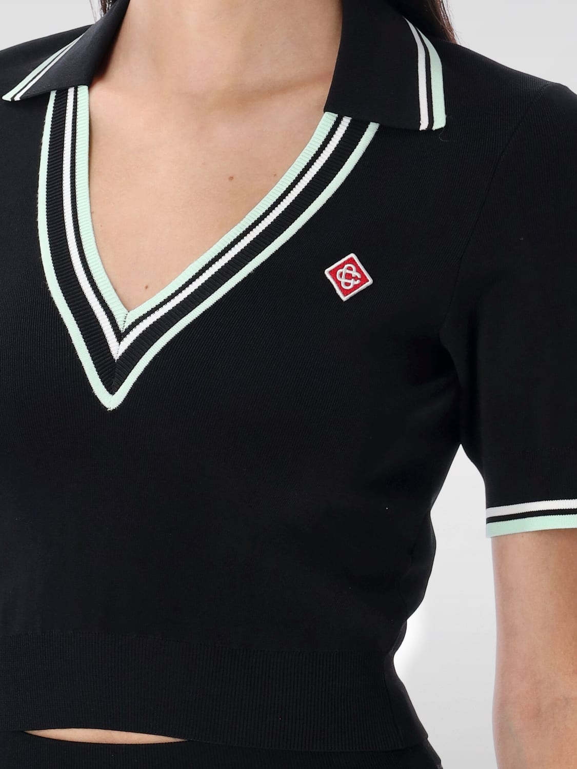 CASABLANCA POLO SHIRT: T-shirt woman Casablanca, Black - Img 3