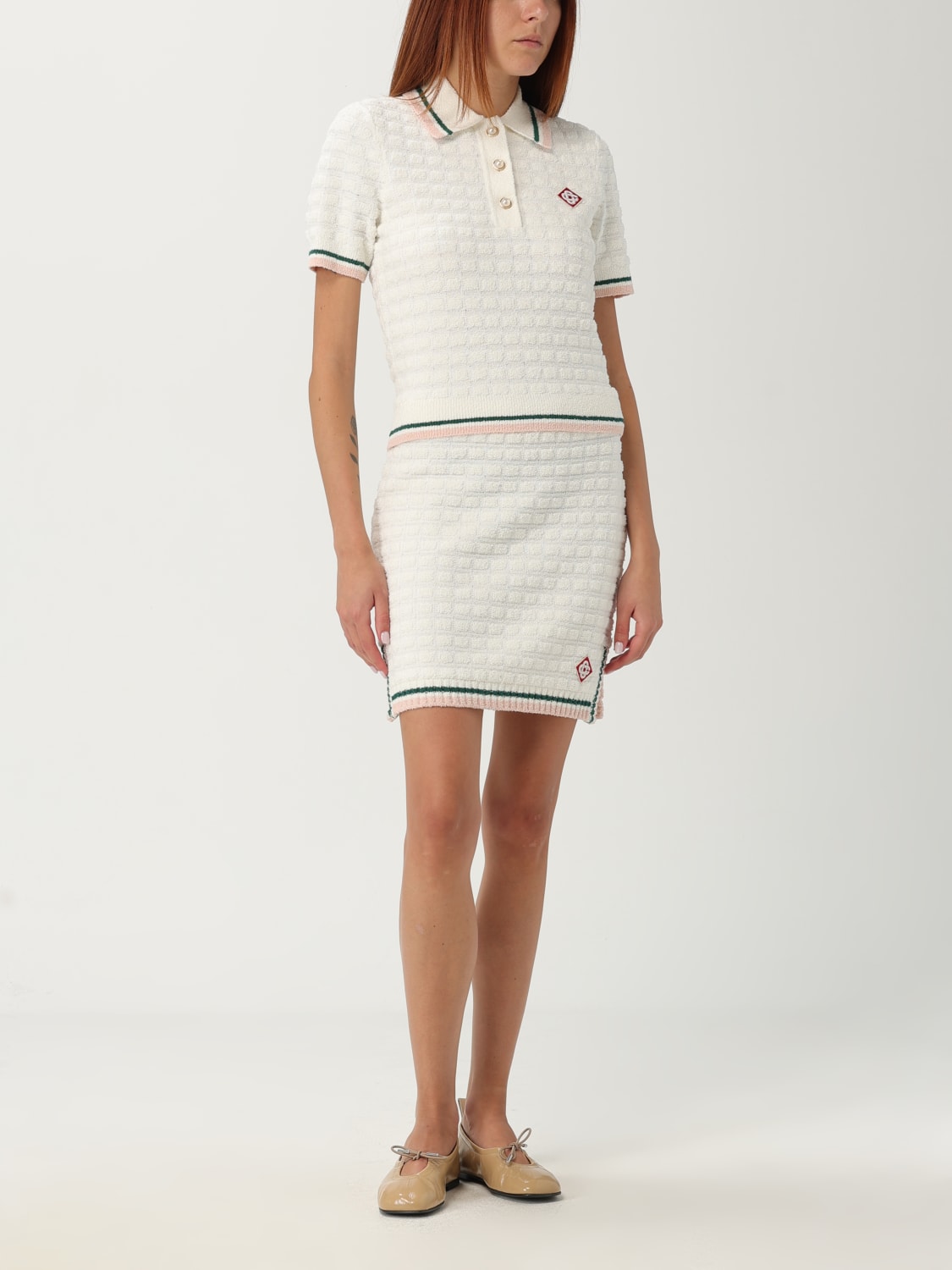 CASABLANCA POLO SHIRT: T-shirt woman Casablanca, White - Img 2