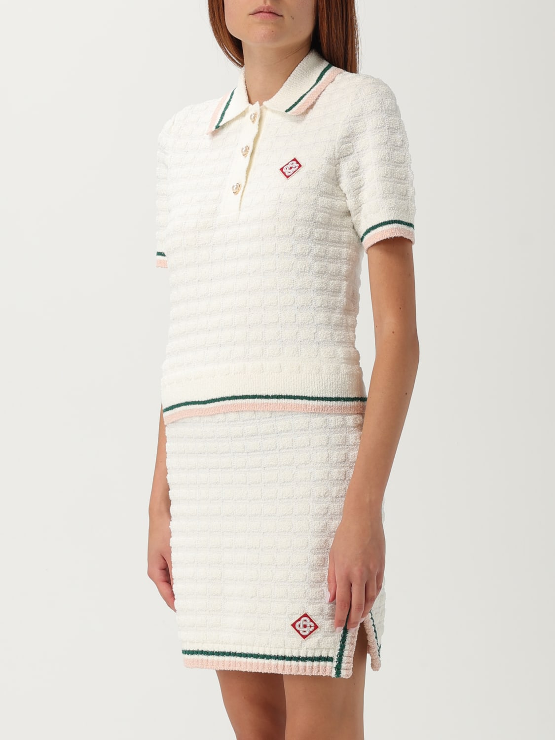 CASABLANCA POLO SHIRT: T-shirt woman Casablanca, White - Img 4