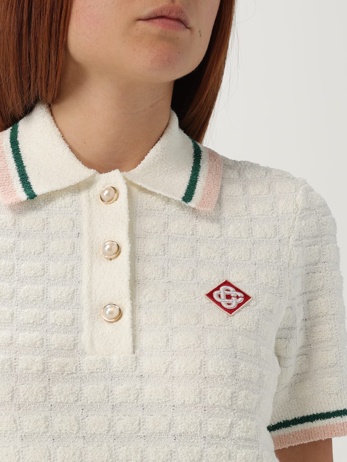 CASABLANCA POLO SHIRT: T-shirt woman Casablanca, White - Img 5