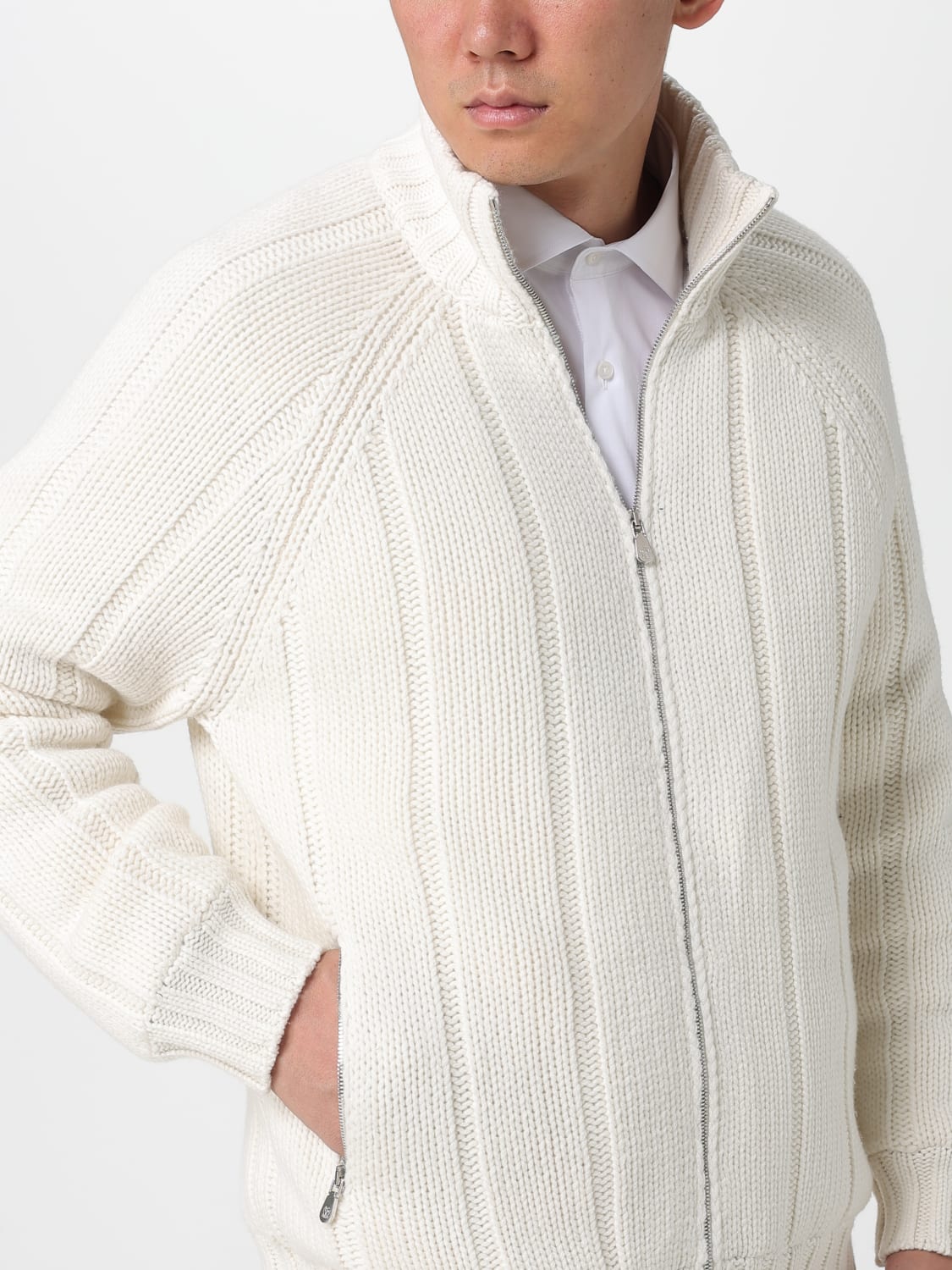 BRUNELLO CUCINELLI SWEATER: Jacket men Brunello Cucinelli, White - Img 5