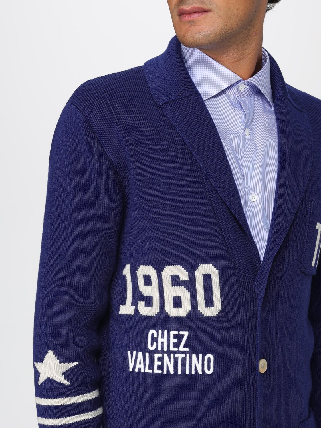 VALENTINO MAGLIA: Cardigan Valentino in lana , Burro - Img 5