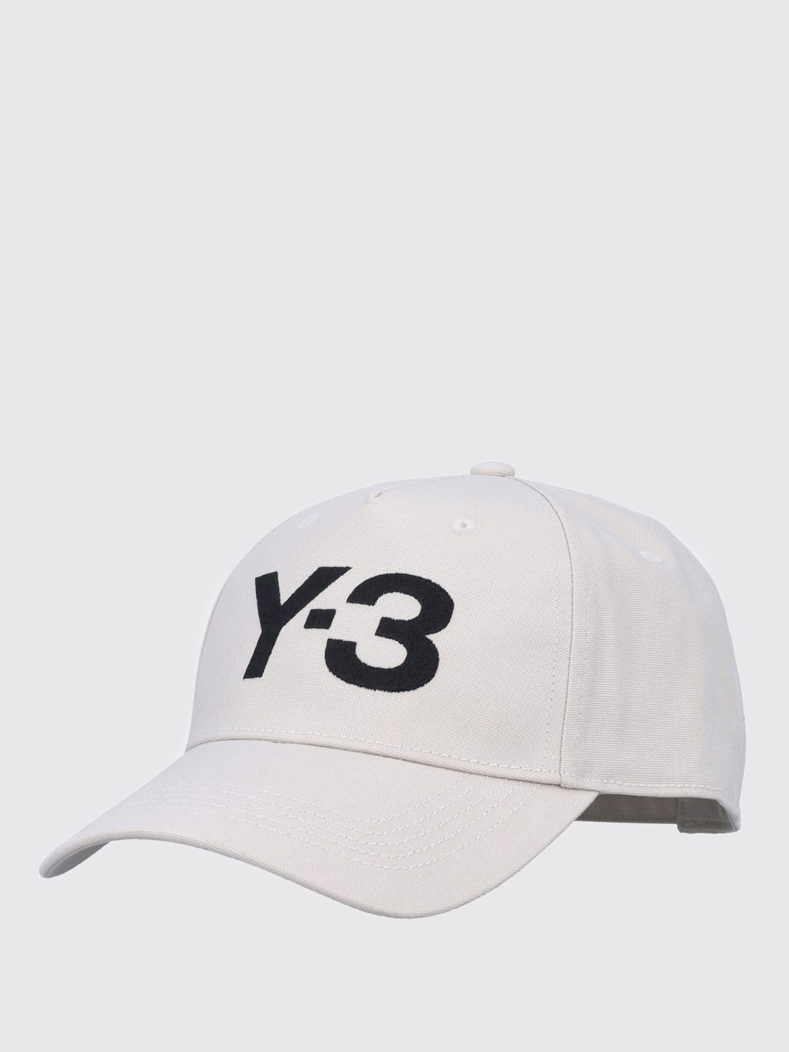 Y-3 CAPPELLO: Cappello Y-3 in cotone con logo ricamato , Bianco - Img 1