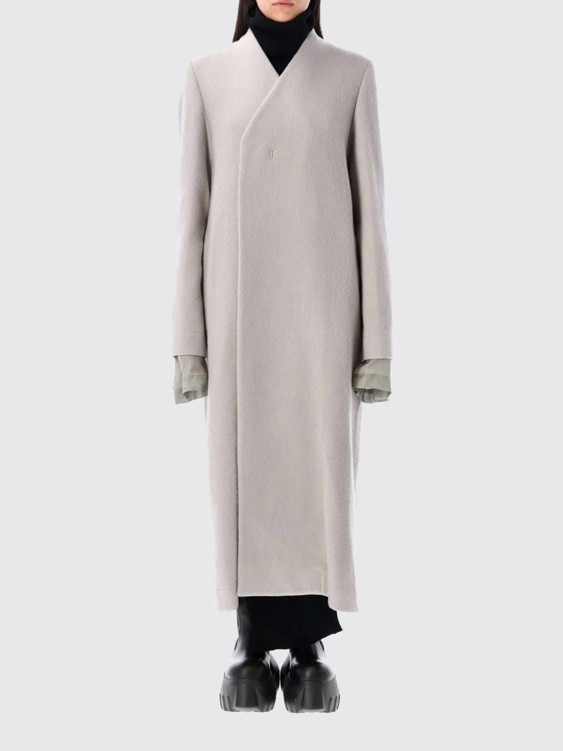 RICK OWENS COAT: Coat woman Rick Owens, Pearl - Img 1